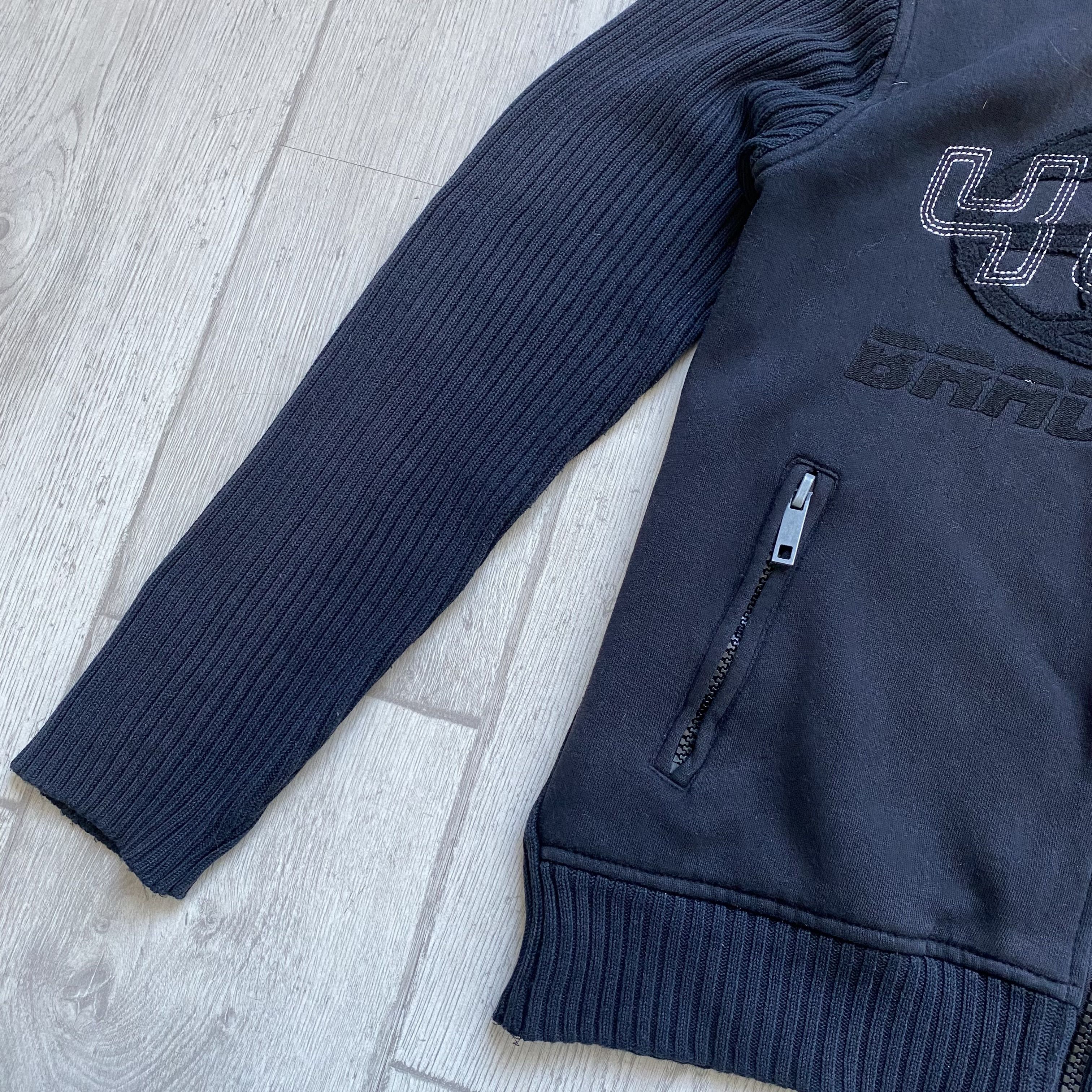 Energie Y2K Vintage 90s Diesel style Faded Ribbed knit sweater zip Size US M / EU 48-50 / 2 - 7 Thumbnail