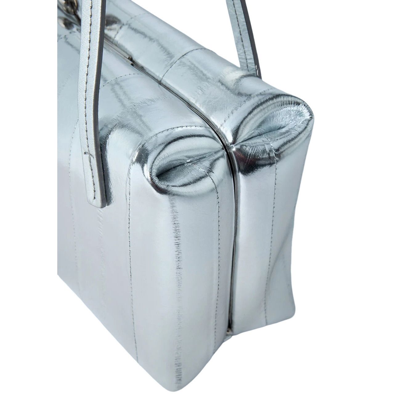 Jil Sander JIL SANDER Goji Small Silver Leather Shoulder Bag New & Auth Size ONE SIZE - 3 Thumbnail