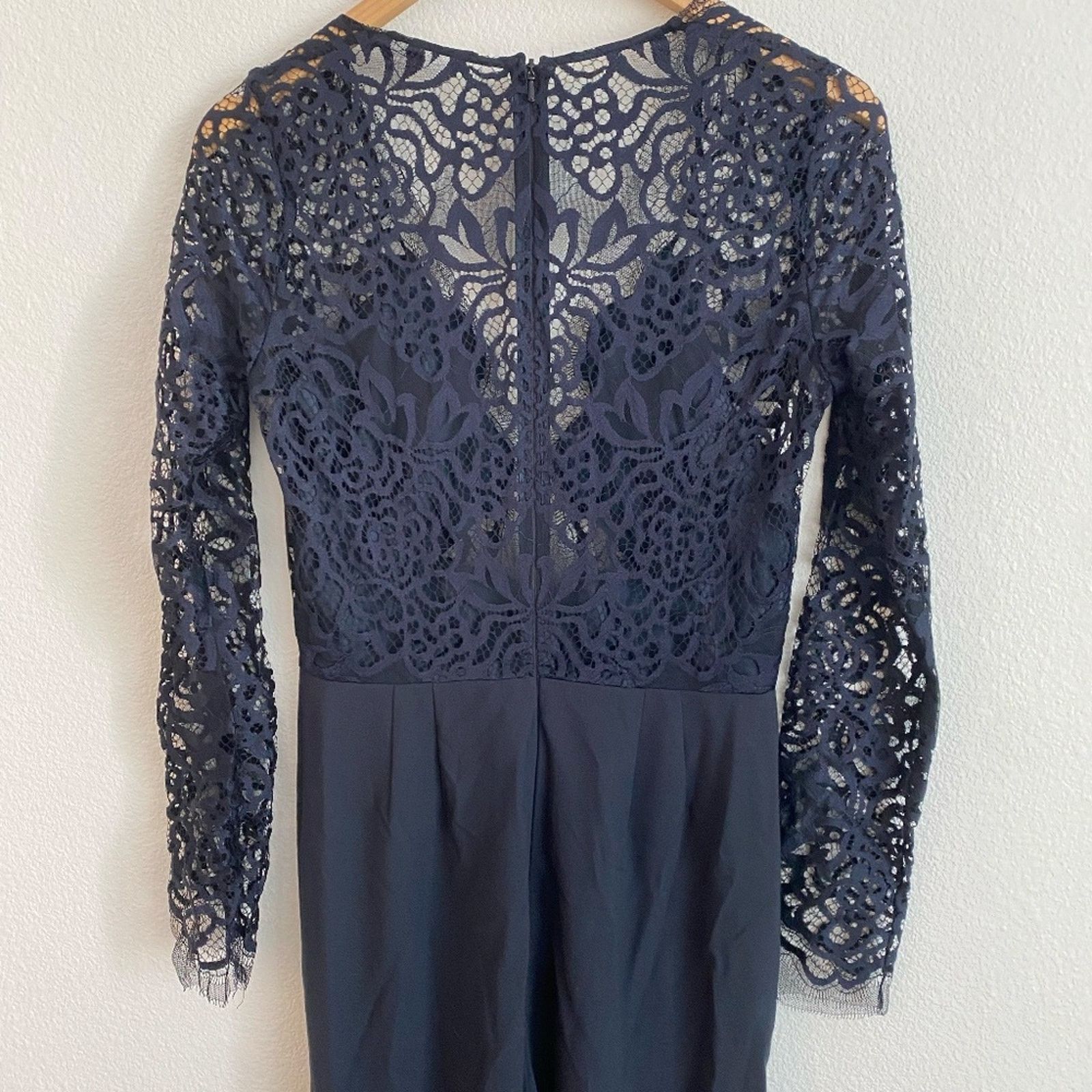 Other Michelle Mason Women's Silk Lined Lace Jumpsuit - 4 Size 27" / US 4 / IT 40 - 5 Thumbnail