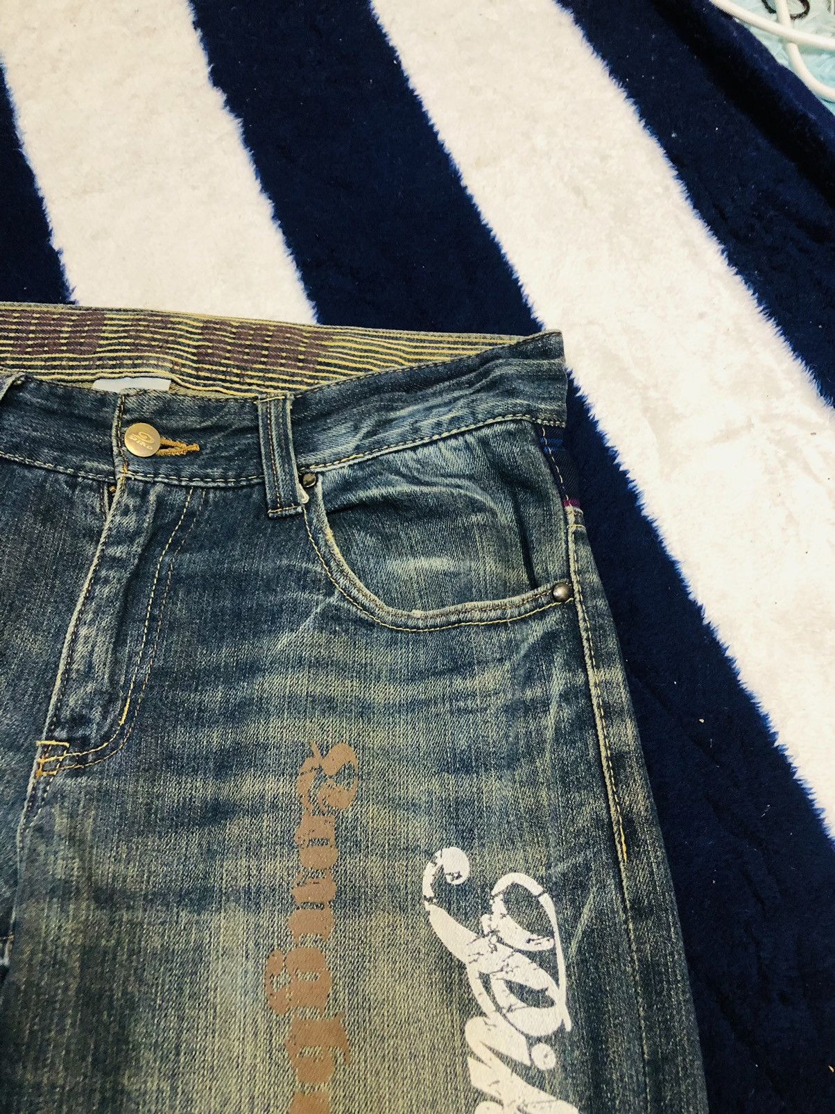 Japanese Brand × Vintage Piko aloha Jeans (1) Size US 31 - 8 Thumbnail