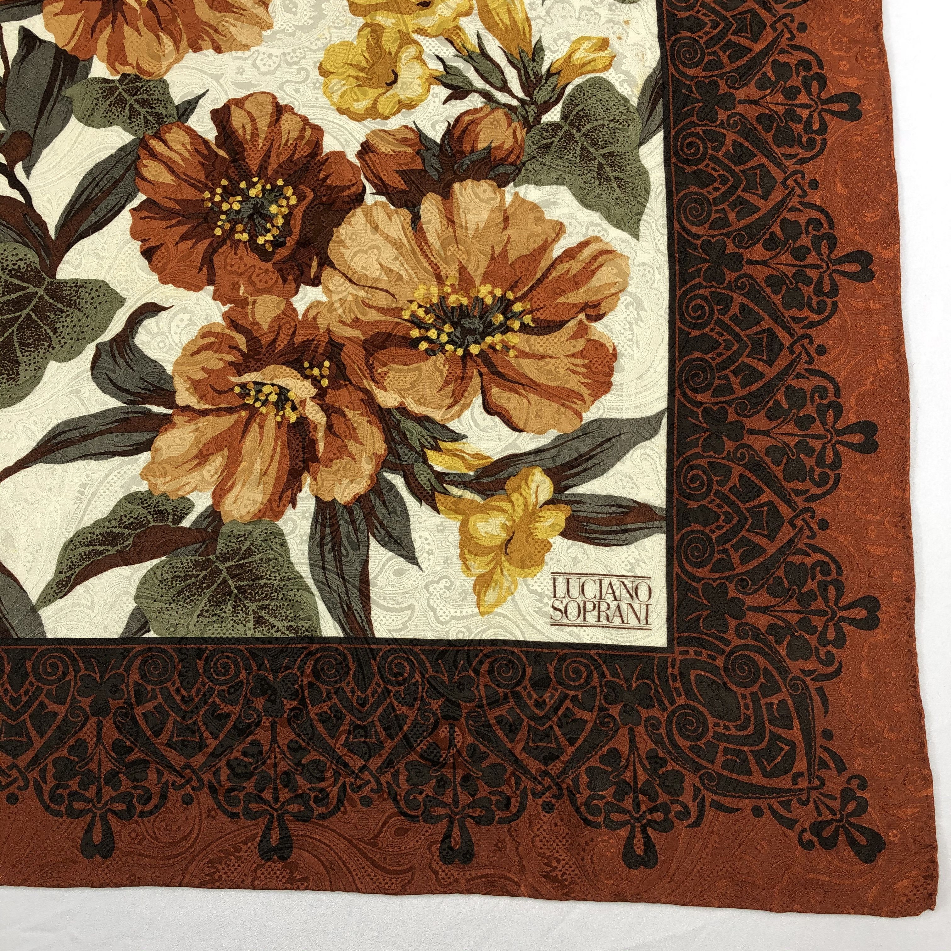Vintage Vintage Luciano Soprani Silk Scarf Size ONE SIZE - 5 Thumbnail
