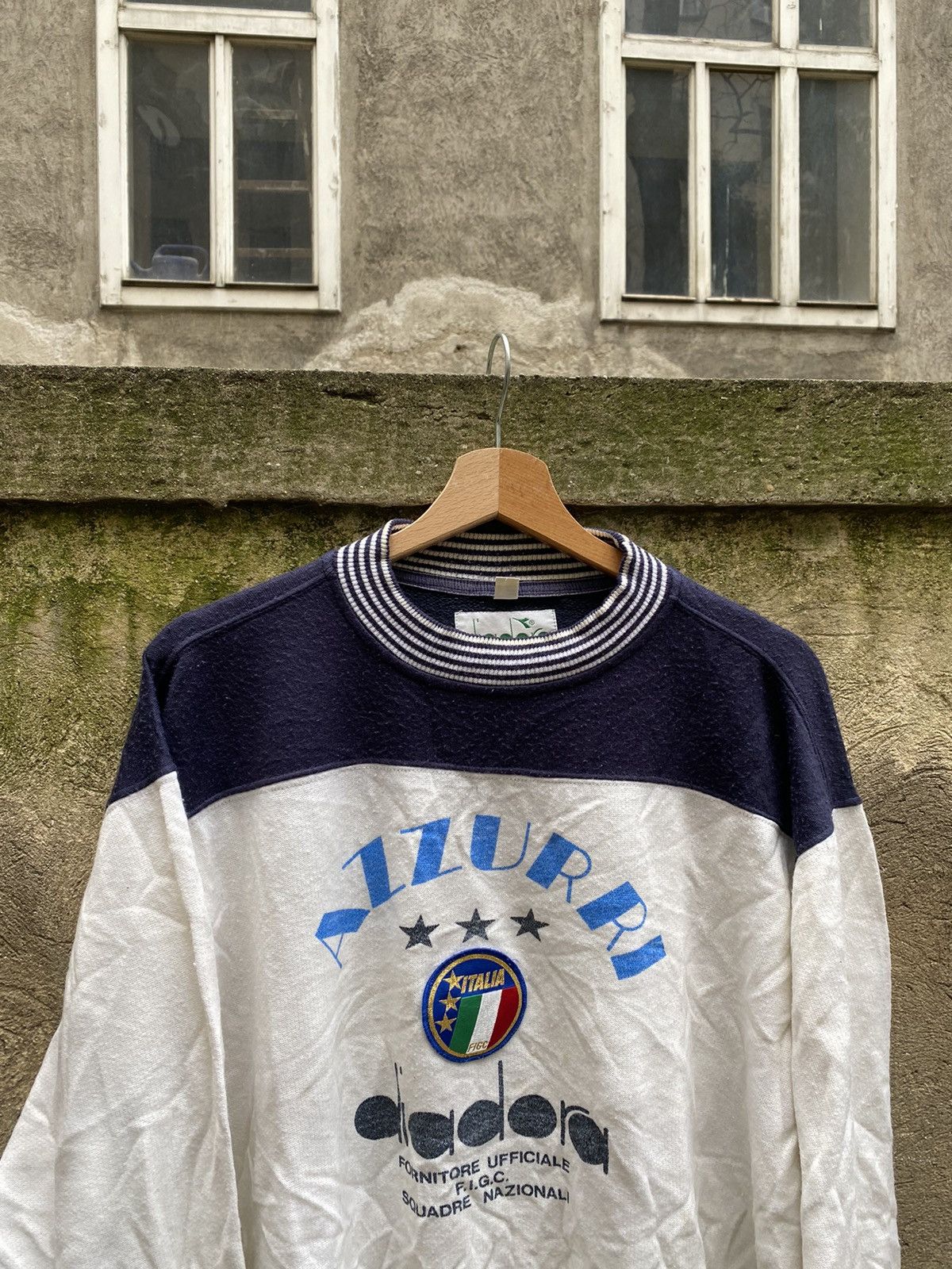 トップス 80s 90s ITALY design sweat shirt EURO Vintage 80s/90s Diadora Italy Sweatshirt