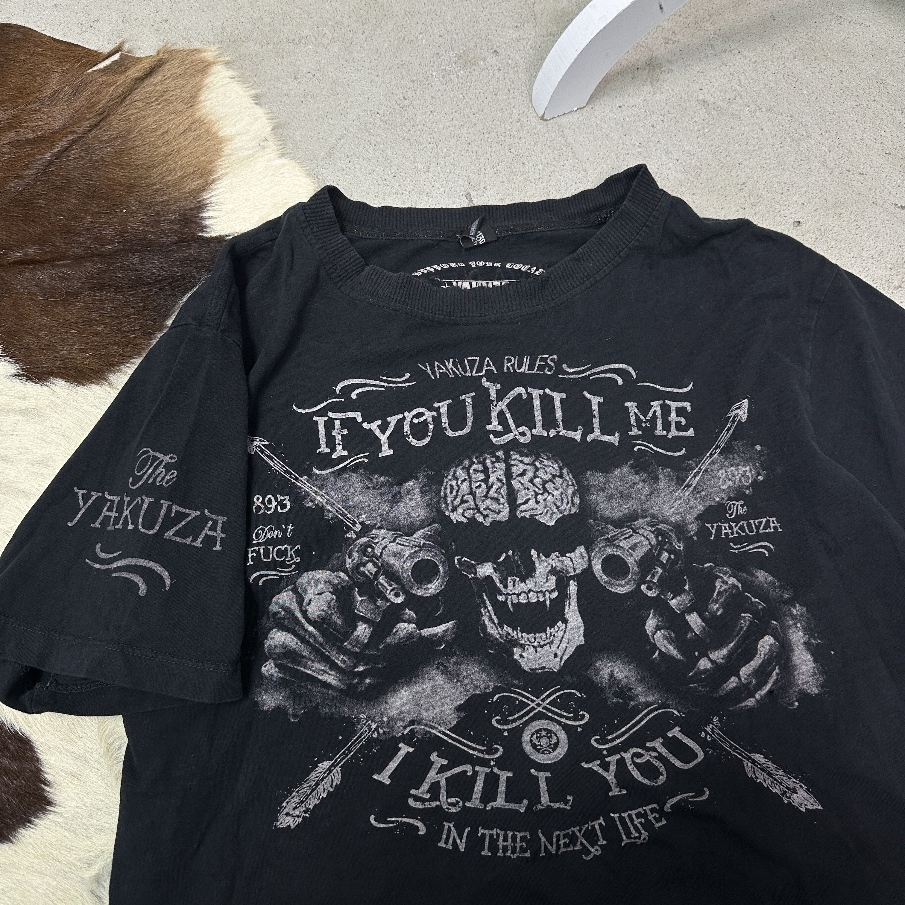 Vintage Vintage Grunge Opium Oversize Skull Print T-shirt Y2K Size US XXL / EU 58 / 5 - 3 Thumbnail