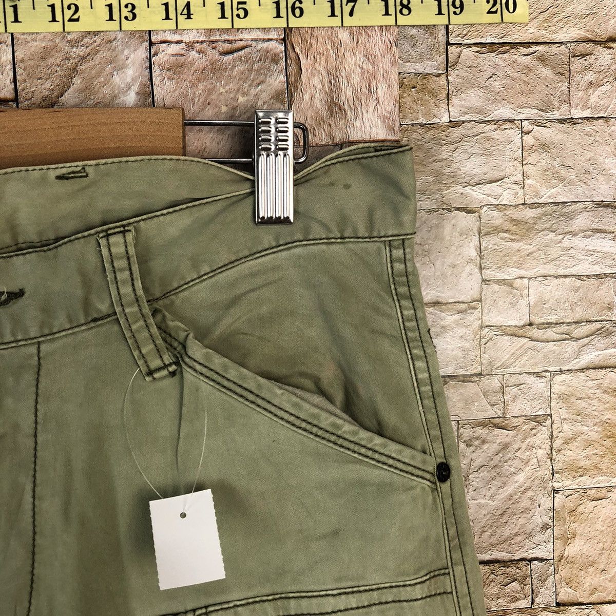 Japanese Brand IZRF Military Green Cargo Multipocket Pants #A1158 Size US 31 - 8 Thumbnail