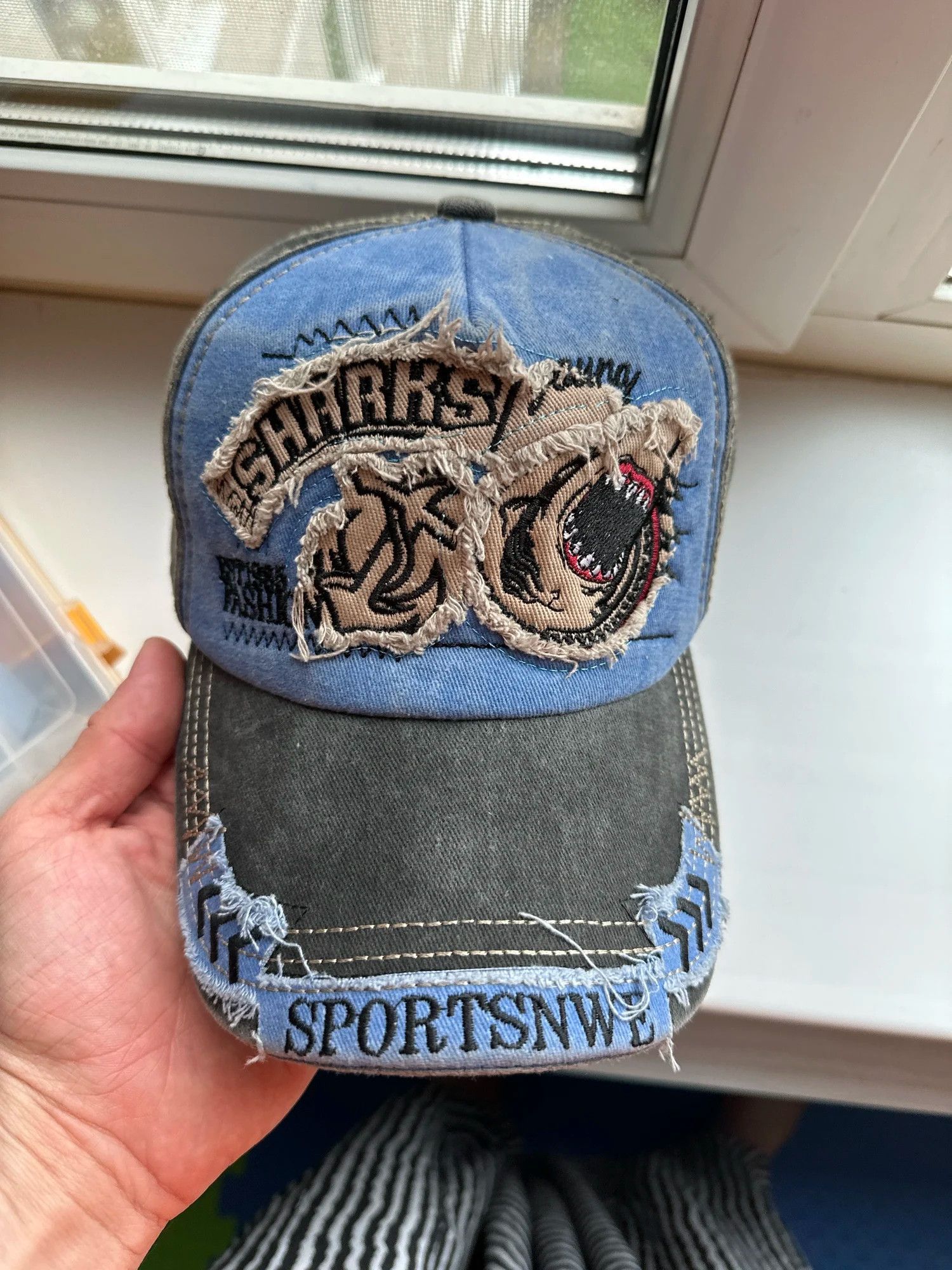 Other Cotton Baseball Cap Hat Shark Embroidery Gift For Him Size ONE SIZE - 1 Thumbnail