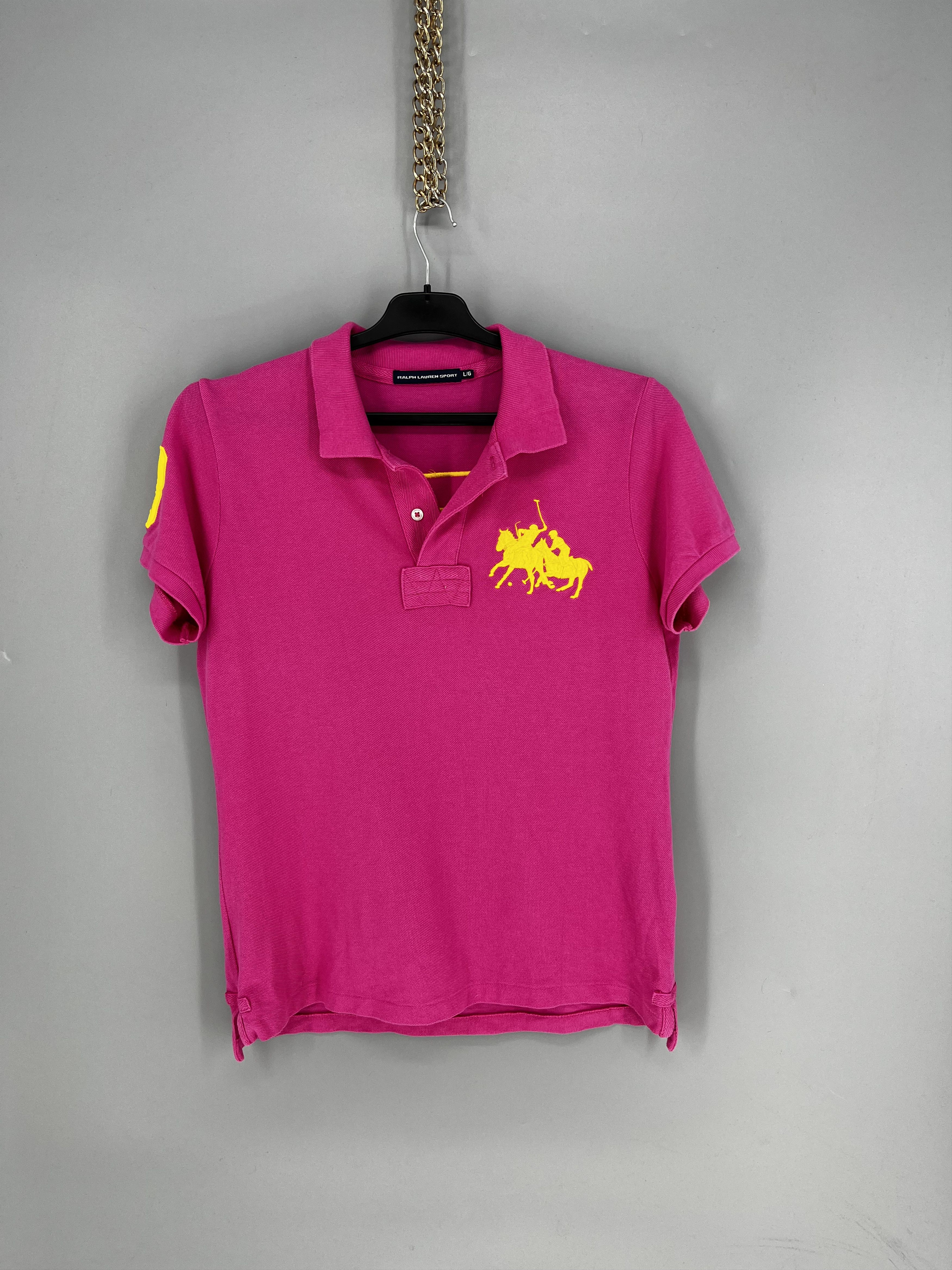 Polo Ralph Lauren Vintage Y2K Polo Ralph Lauren T-Shirt Size L in Pink Size L / US 10 / IT 46 - 1 Thumbnail