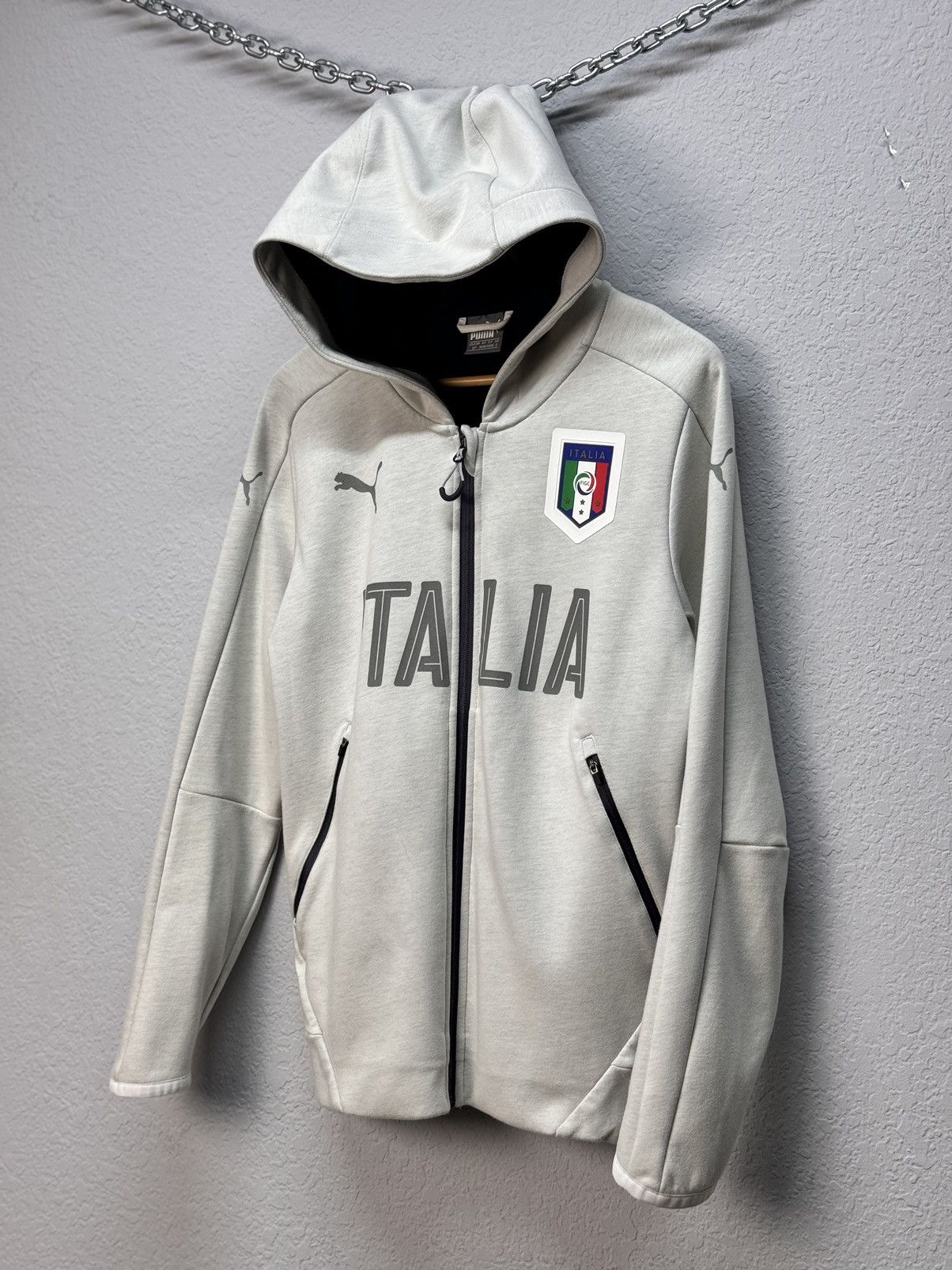 Puma Vintage Puma Italy Zip Hoodie Jersey Football Blockcore Size US S / EU 44-46 / 1 - 2 Thumbnail