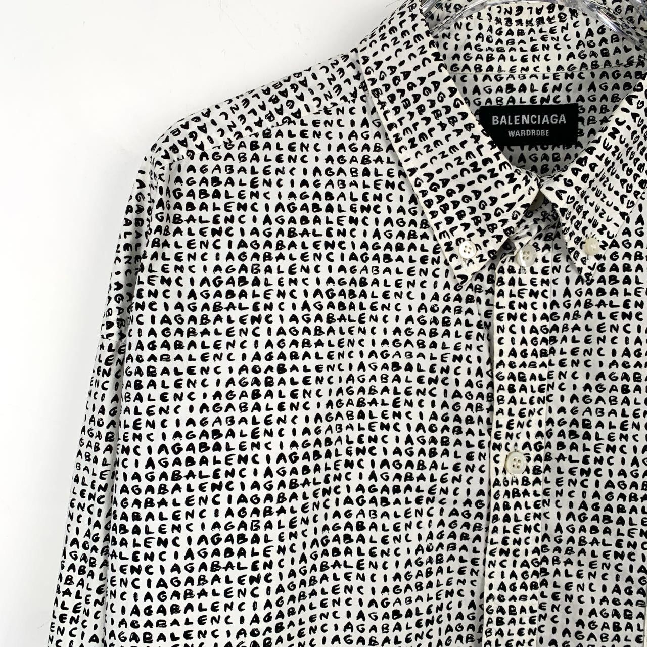 Balenciaga Balenciaga Collared Cotton Long Sleeve Shirt K26WX Size US S / EU 44-46 / 1 - 3 Thumbnail