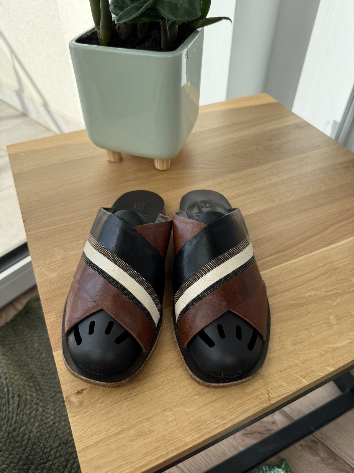 Brunello Cucinelli Brunello Cucinelli suede slides Size US 8 / IT 38 - 7 Thumbnail