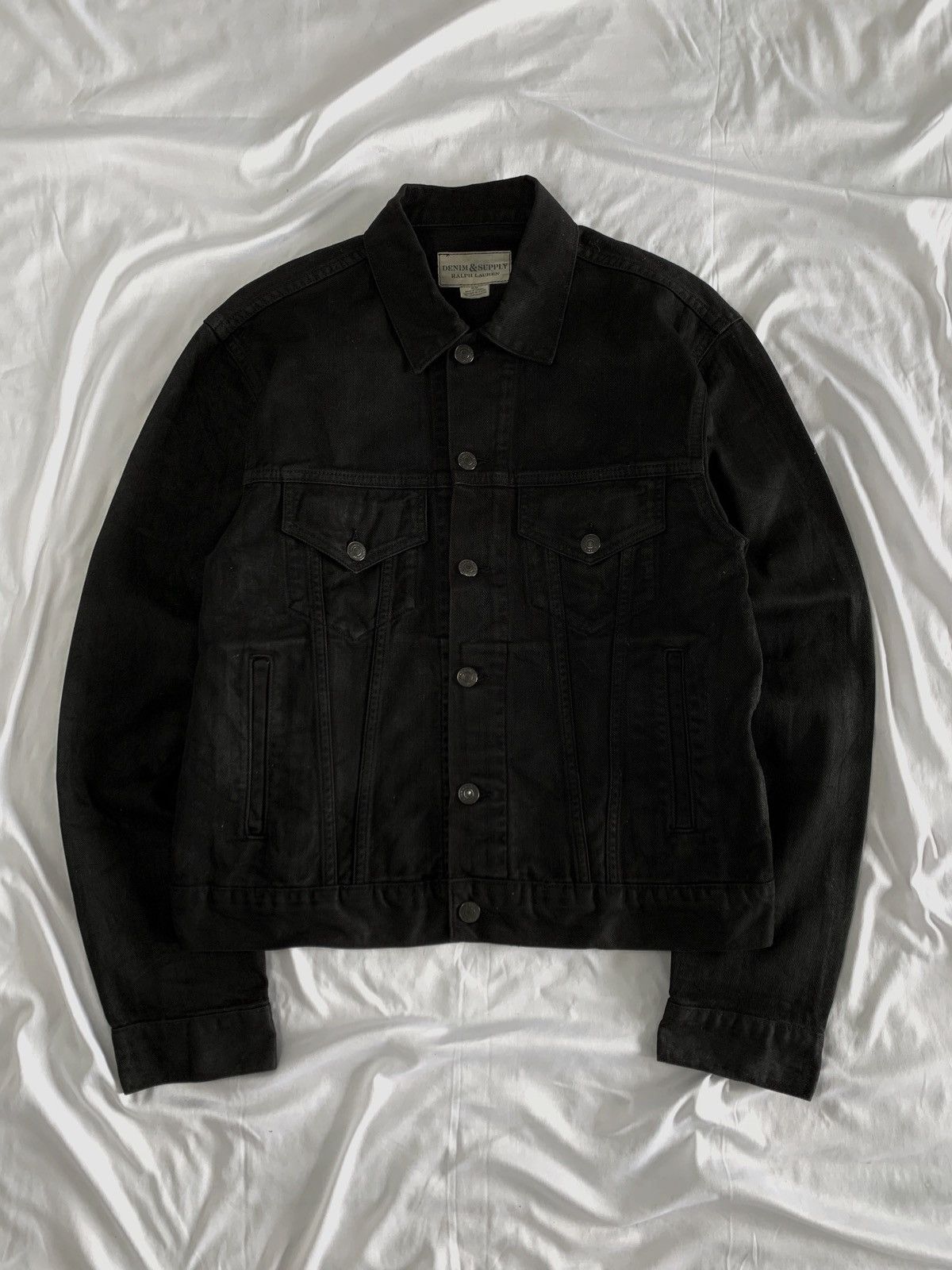 Denim suply RL black waxed jacket denim jeans