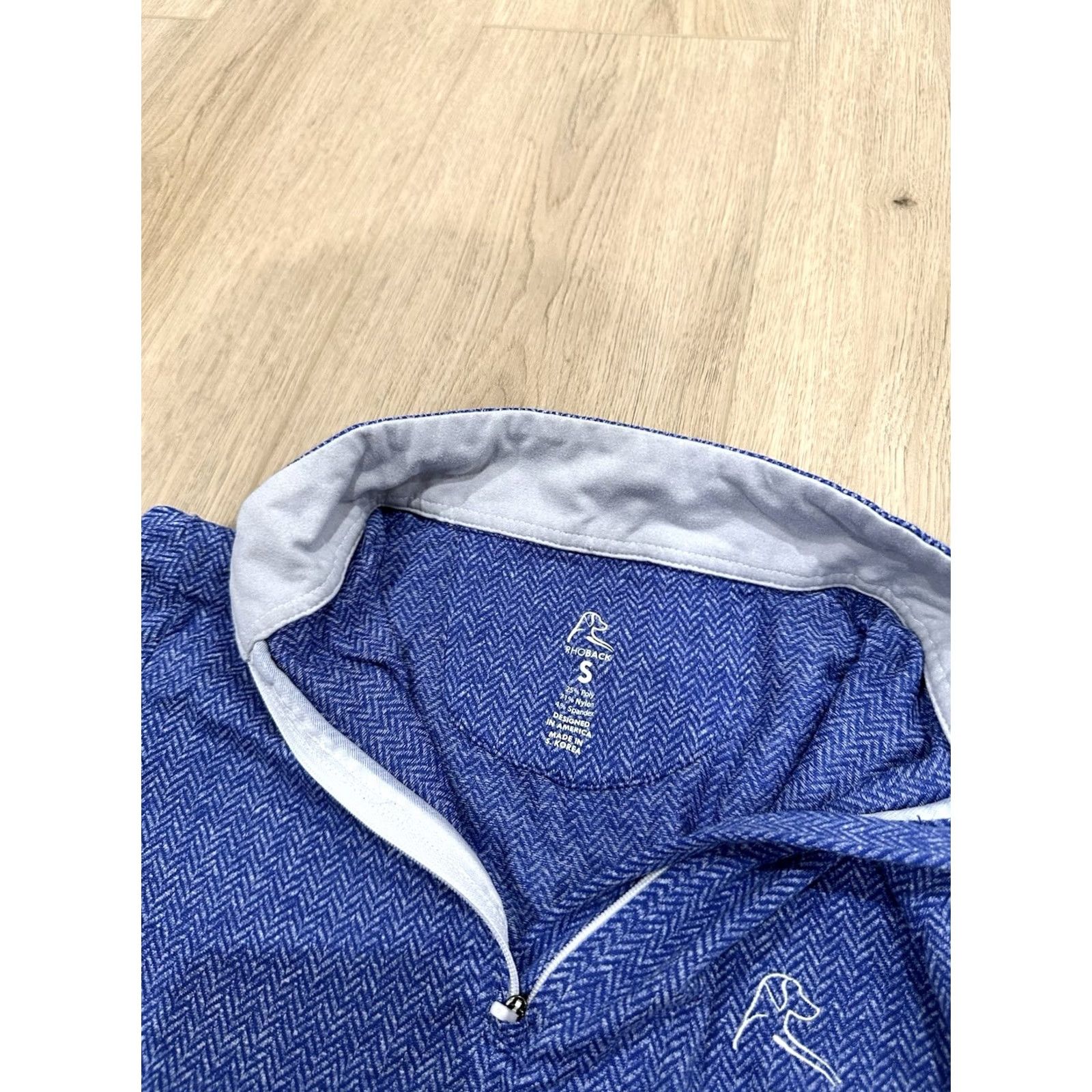 Vintage RHOBACK Performance Womens Blue Herringbone Pullover Athletic Small Size S / US 4 / IT 40 - 7 Thumbnail