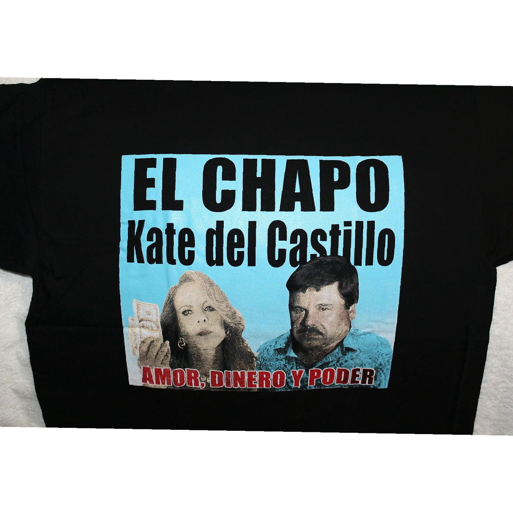 Vintage El Chapo Mens Black Extra Large XL 100% Cotton T-Shirt Size US L / EU 52-54 / 3 - 2 Thumbnail