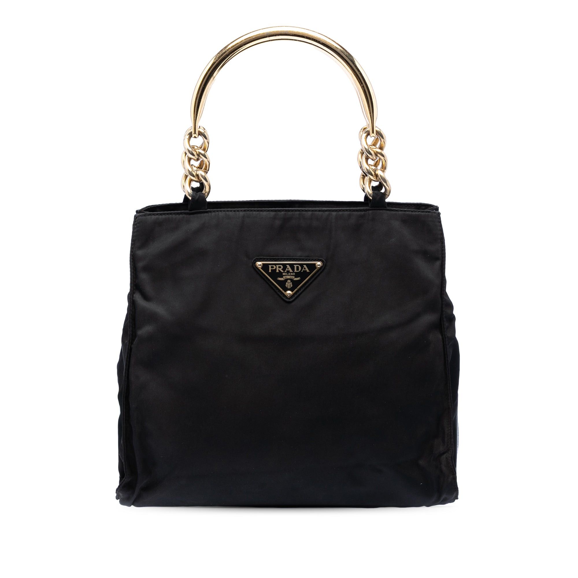 Prada Tessuto Metal Handle Bag Size ONE SIZE - 1 Thumbnail