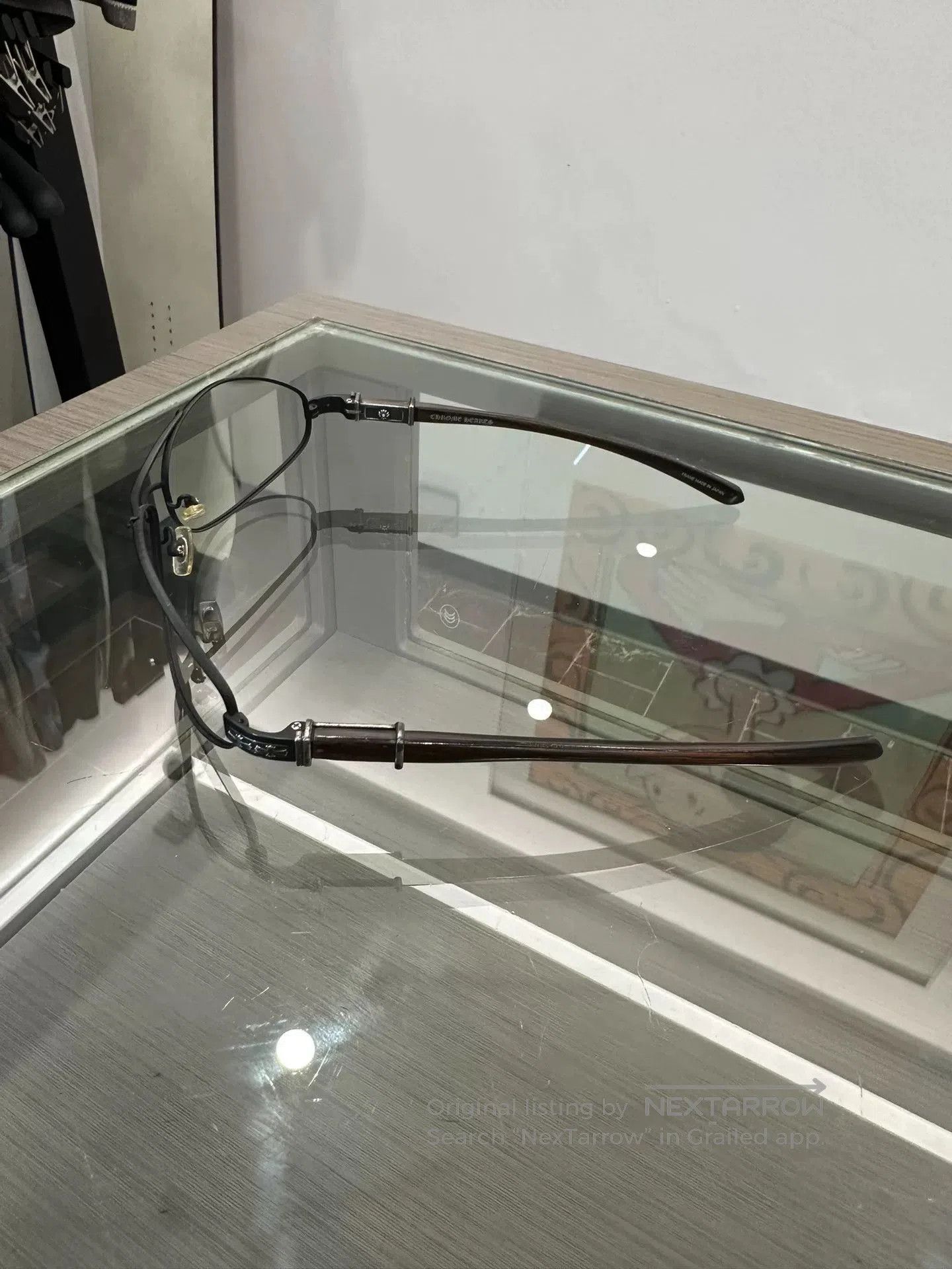 Chrome Hearts Chrome Hearts Side Silver Cross Wood Glasses. Size ONE SIZE - 3 Thumbnail