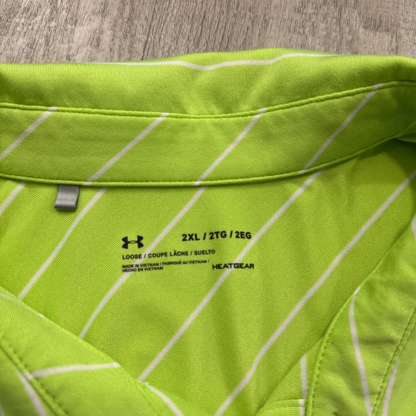 Under Armour Under Armour Polo Shirt Men's 2XL XXL Collared Striped Size US XXL / EU 58 / 5 - 4 Thumbnail