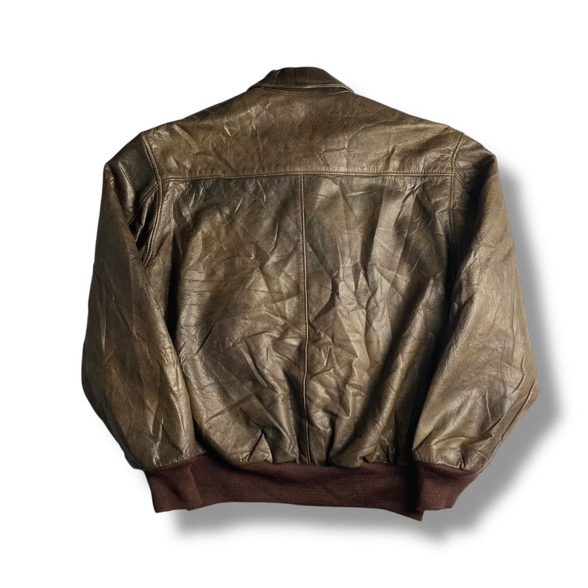 Golden Bear VINTAGE 80s GOLDEN BEAR GENUINE LEATHER BOMBER JACKET Size US XL / EU 56 / 4 - 2 Thumbnail