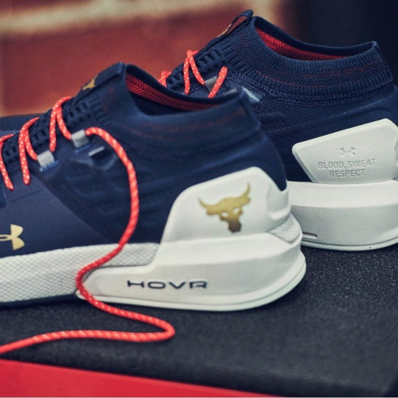 Under Armour UNDER ARMOUR Navy Blue Red White Collab Sneakers Shoes Size US 7.5 / EU 40-41 - 10 Thumbnail