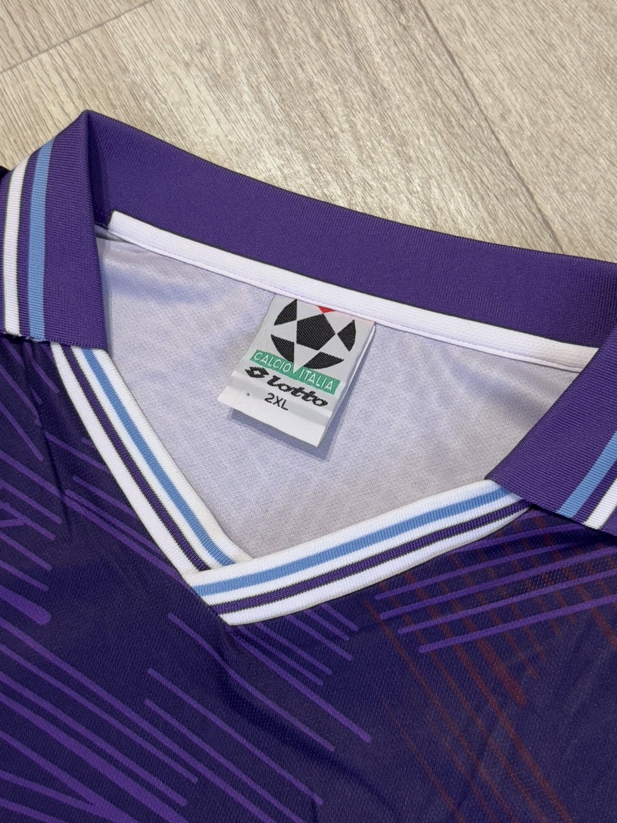 Vintage 🔷Retro Lotto Fiorentina 1992/93 Soccer jersey🔷 Size US XXL / EU 58 / 5 - 6 Thumbnail