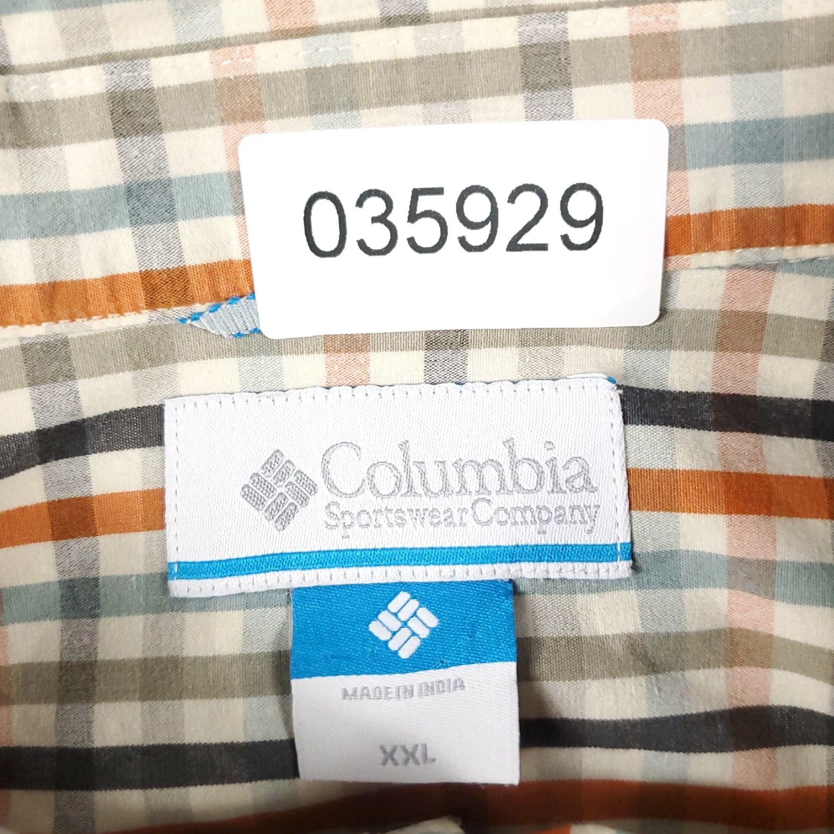 Vintage Columbia Casual Button-Up Shirt Mens 2XL Beige Check Long Sleeve Size US XXL / EU 58 / 5 - 8 Thumbnail