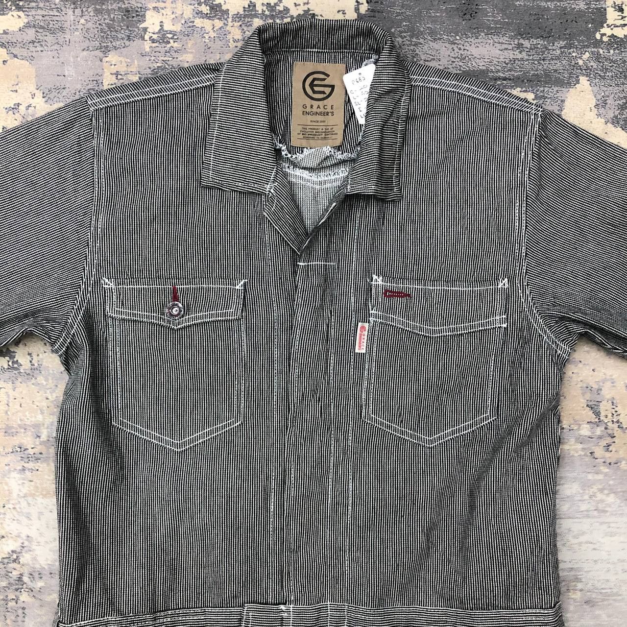 Japanese Brand P682 BRACE ENGINEER'S ICONIC HICKORY STRIPED COVERALLS Size US M / EU 48-50 / 2 - 4 Thumbnail