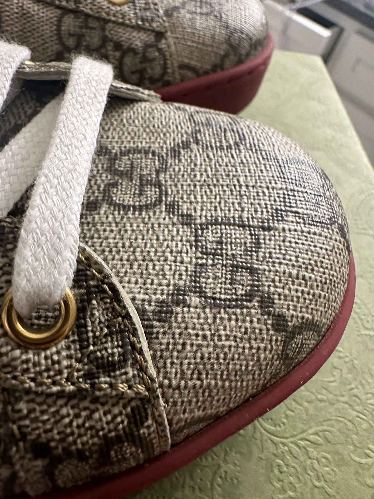 Gucci Gucci Men's Monogram Leather Sneakers Size US 9 / EU 42 - 10 Thumbnail