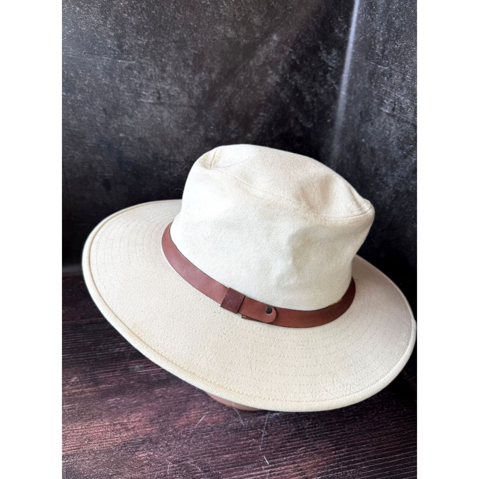 Vintage New York Hat& Cap co. White Bucket Traveller Hat L 56cm Men Baseball Cap Buckets Hat Size ONE SIZE - 2 Thumbnail