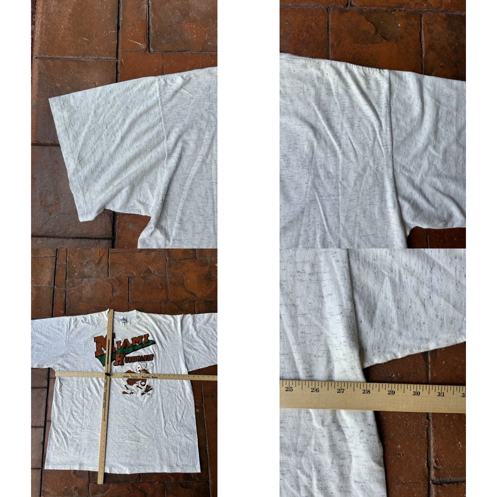 Vintage VINTAGE Miami Hurricanes Sebastian The Ibis Sleep T-Shirt One Size White Cotton Knit Logo Short Sleeve Crew Neck Mens 90s Size US M / EU 48-50 / 2 - 9 Thumbnail
