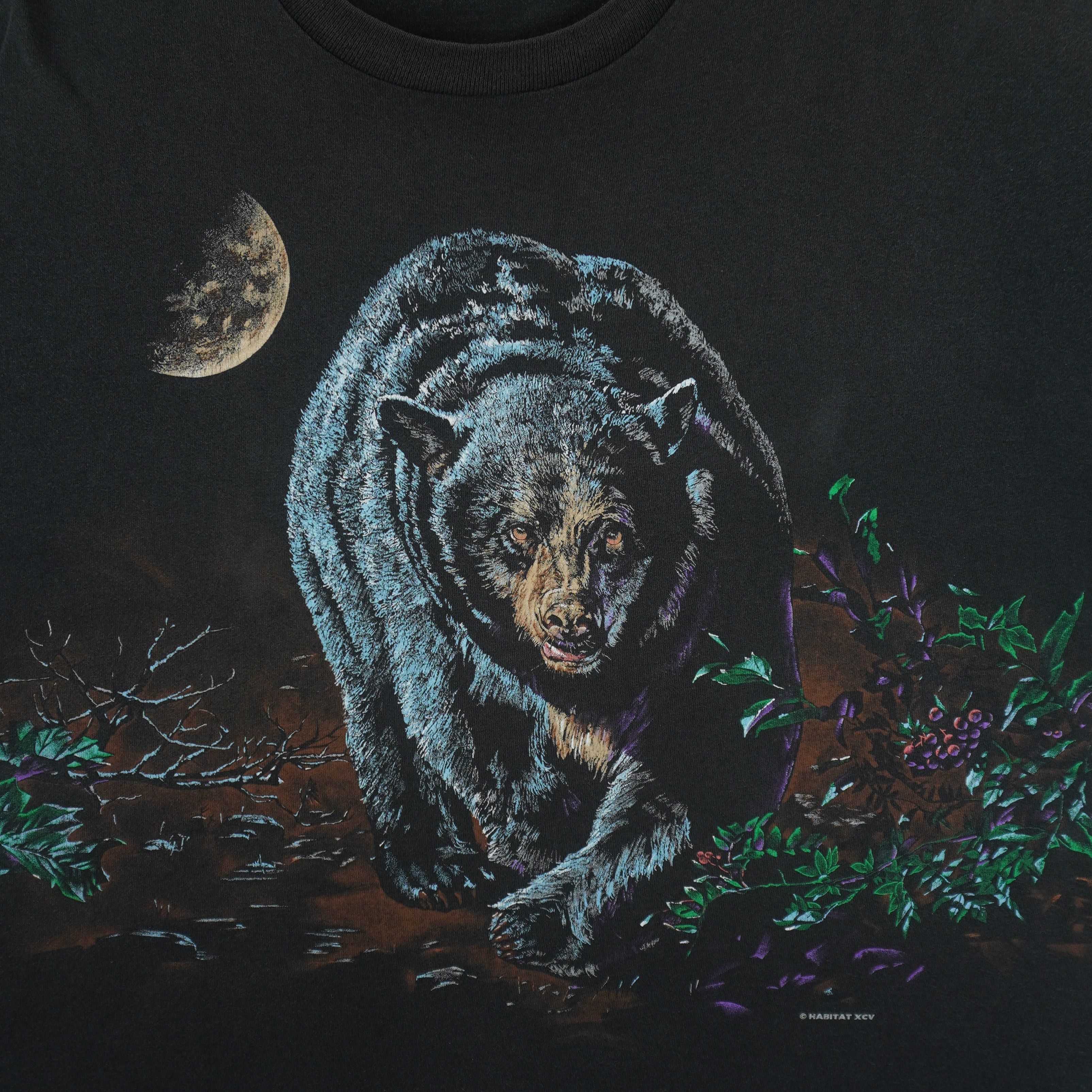 Habitat Vintage Asiatic Black Bear Animal Print T-Shirt 1995 Size US L / EU 52-54 / 3 - 3 Thumbnail