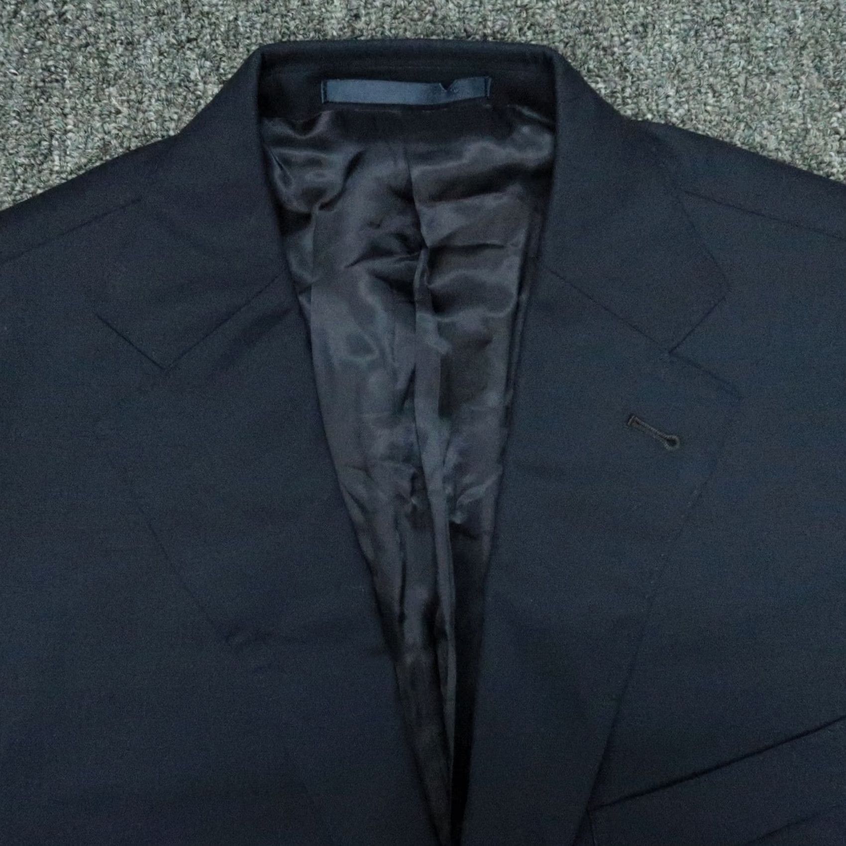 Proper Cloth Proper Cloth Blazer Mens 42R Blue Wool Made To Measure Custom Stretch Jacket Size 42R - 2 Thumbnail