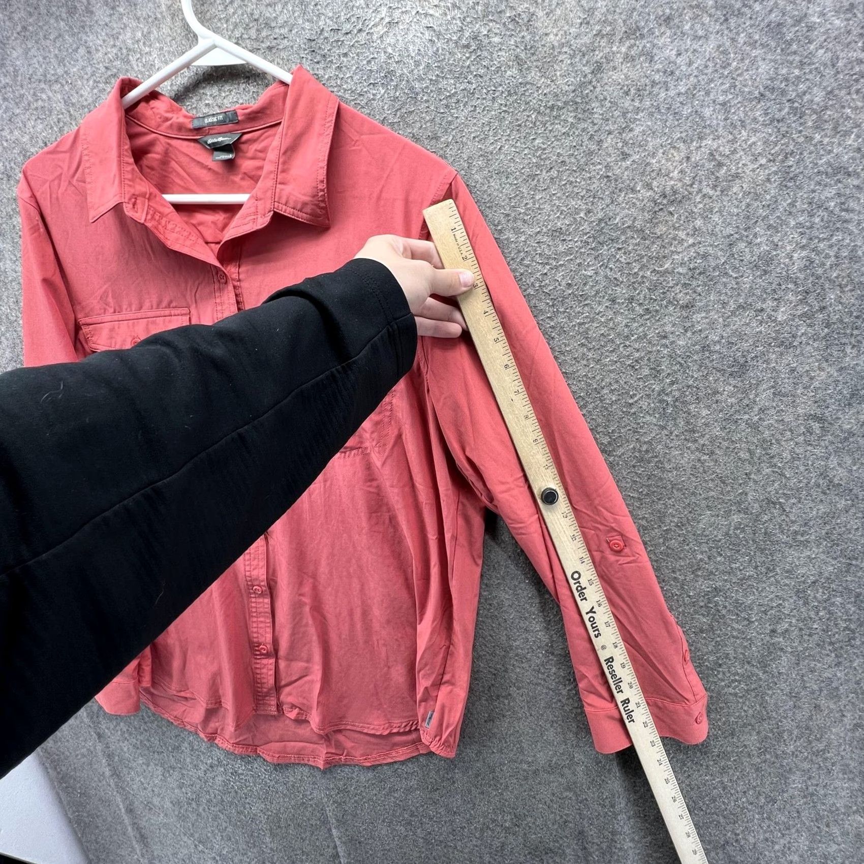 Eddie Bauer Eddie Bauer Shirt Womens Large Red Classic Fit Button Front Roll Tab Casual Top Size L / US 10 / IT 46 - 3 Thumbnail