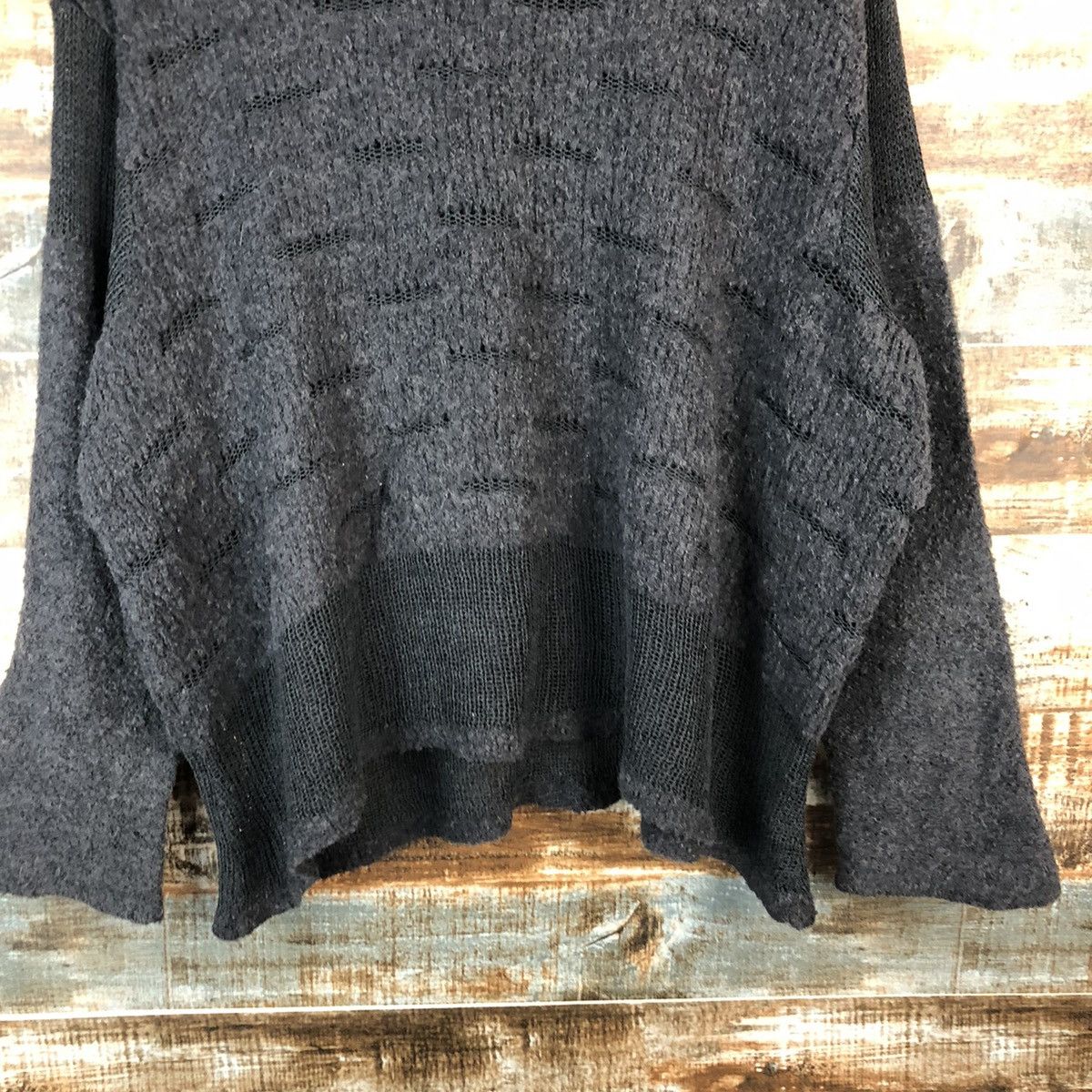 Homespun Knitwear × Japanese Brand Linea Piu japan Grey ripped Knitwear #A1731 Size US M / EU 48-50 / 2 - 6 Thumbnail
