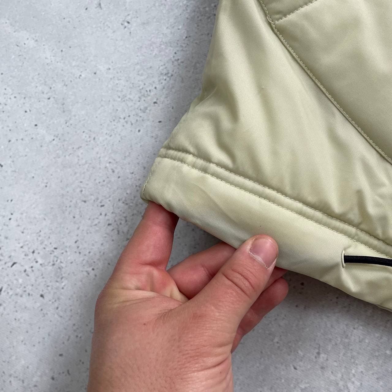 Nike × Vintage Vintage 2000s Nike Nylon Puffer Y2K Jacket Beige Size S Size US S / EU 44-46 / 1 - 8 Thumbnail