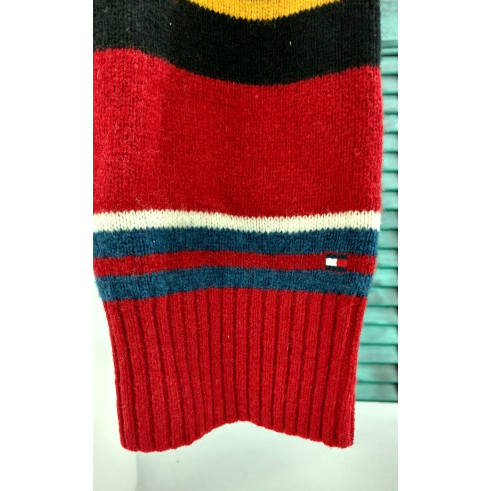 Tommy Hilfiger TOMMY HILFIGER Crewneck Sweater XL 100% Lambswool Multi-Color Flag LSlv Men’s Size US XL / EU 56 / 4 - 3 Thumbnail