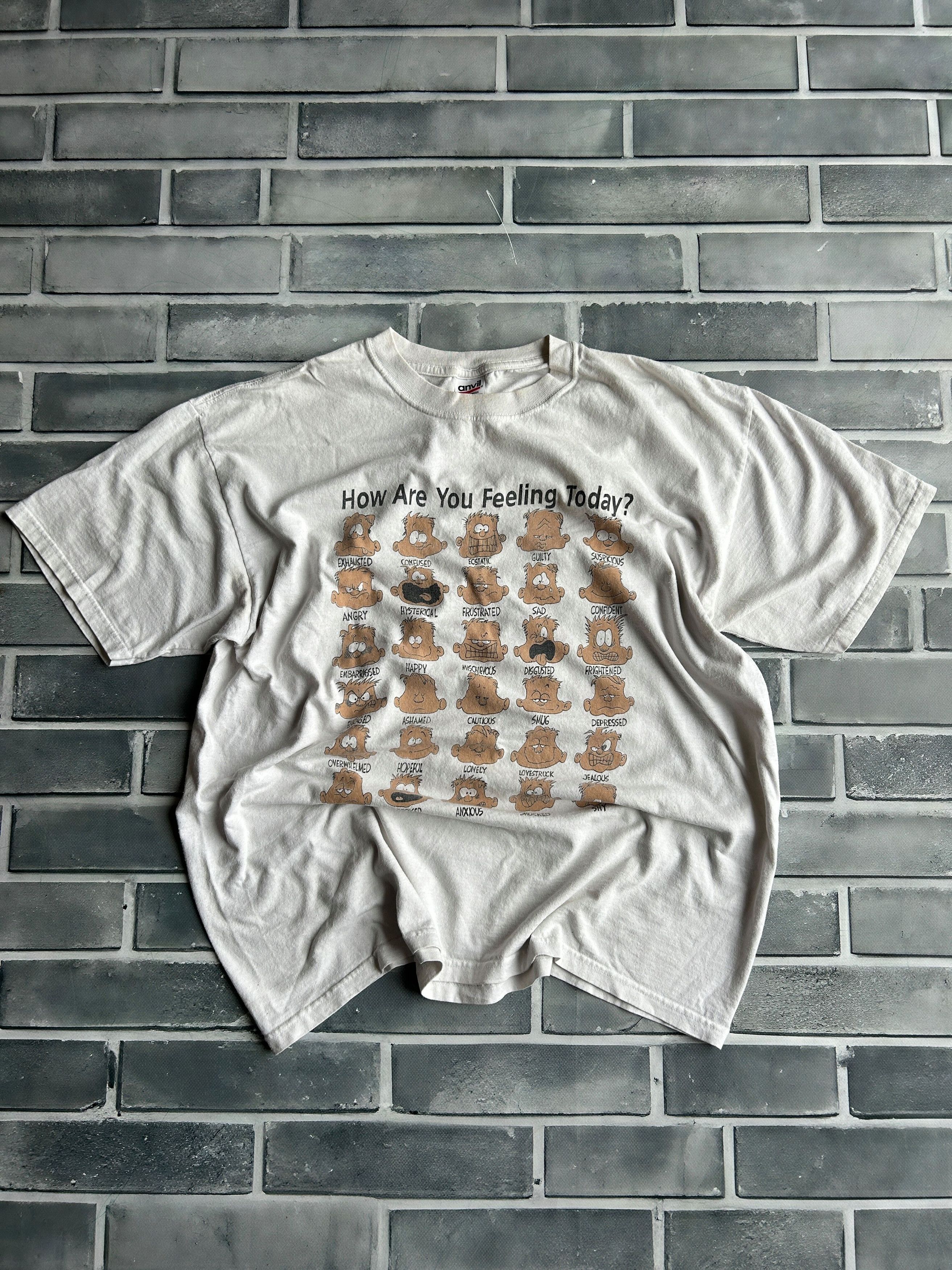 Vintage Vintage Streetwear Adult Humor Tee How Are U Feeling Today? Size US L / EU 52-54 / 3 - 1 Thumbnail
