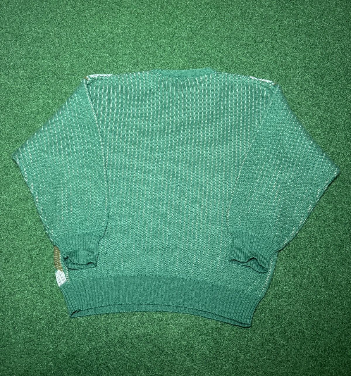 Vintage Vintage 80s Uno Florence Wool Geometric Grandpa Lrg Sweater Size US L / EU 52-54 / 3 - 4 Thumbnail