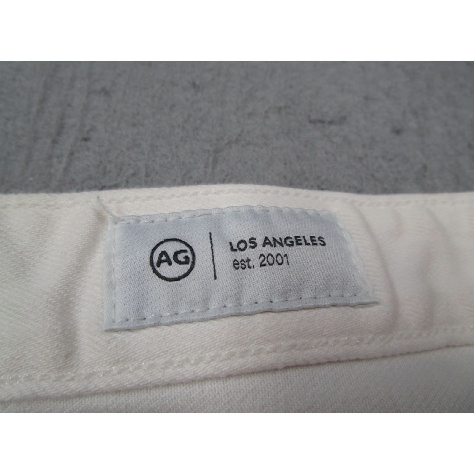 Denime ADRIANO GOLDSCHMIED Wells Carpenter Jeans Mens 38 White Denim 5-Pocket Relaxed Tapered 31in inseam Size US 38 / EU 54 - 3 Thumbnail