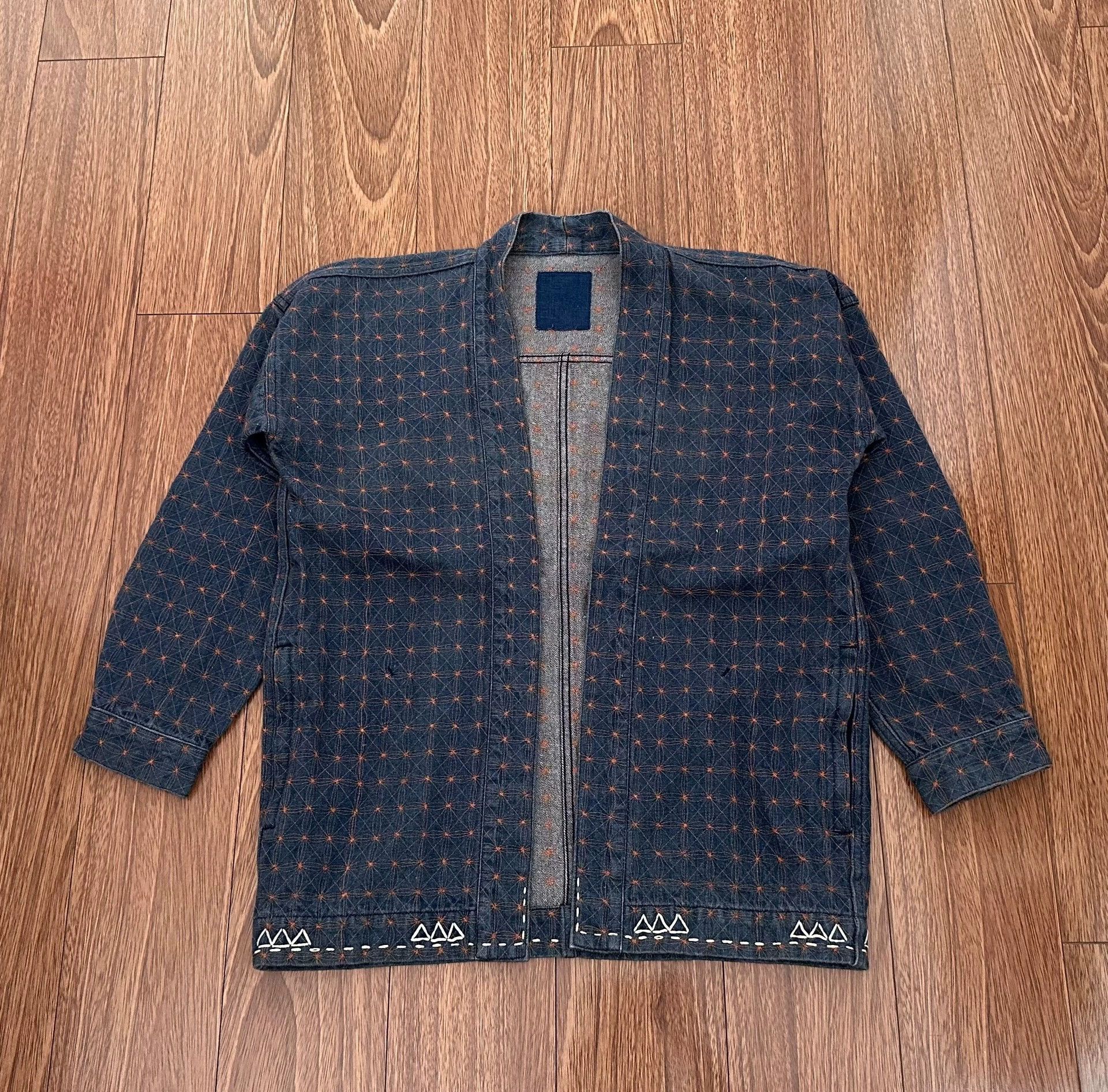 Visvim VISVIM ICT SASHIKO SANJURO KIMONO JKT Denim Jacket Size US S / EU 44-46 / 1 - 1 Thumbnail