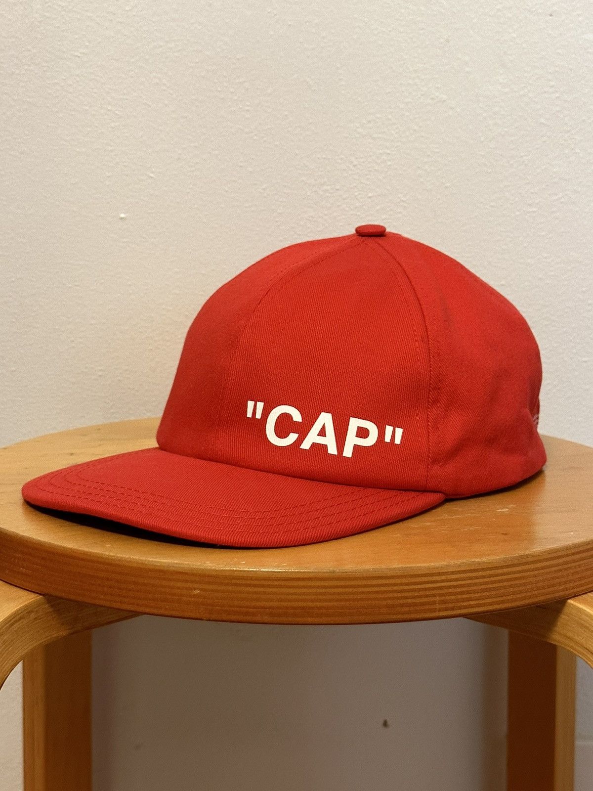 image of Off White Off-White "cap" Adjustable Hat In Red, Men's