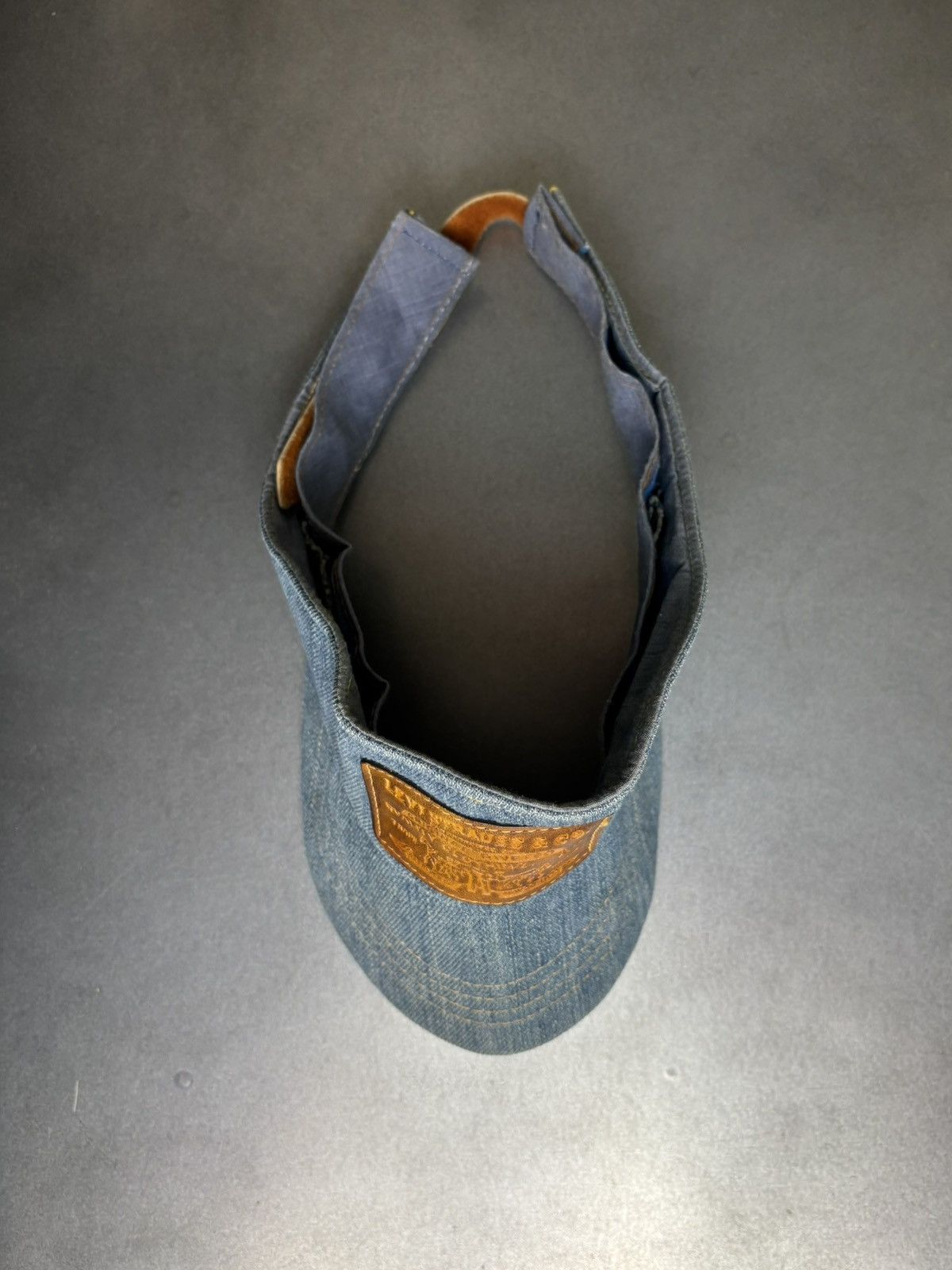 Levi's 1970s Levi's Orange Tab Hat 70s Vintage Levis Denim Visor US Size ONE SIZE - 16 Thumbnail