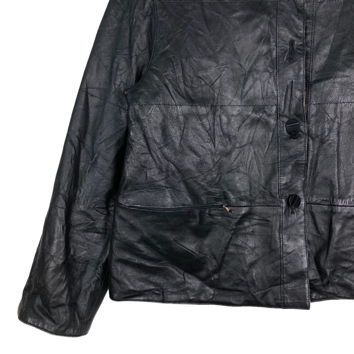 Japanese Brand Cropped Biker Racer Leather Jacket Donna Japan Issey Miyake Size US M / EU 48-50 / 2 - 4 Thumbnail