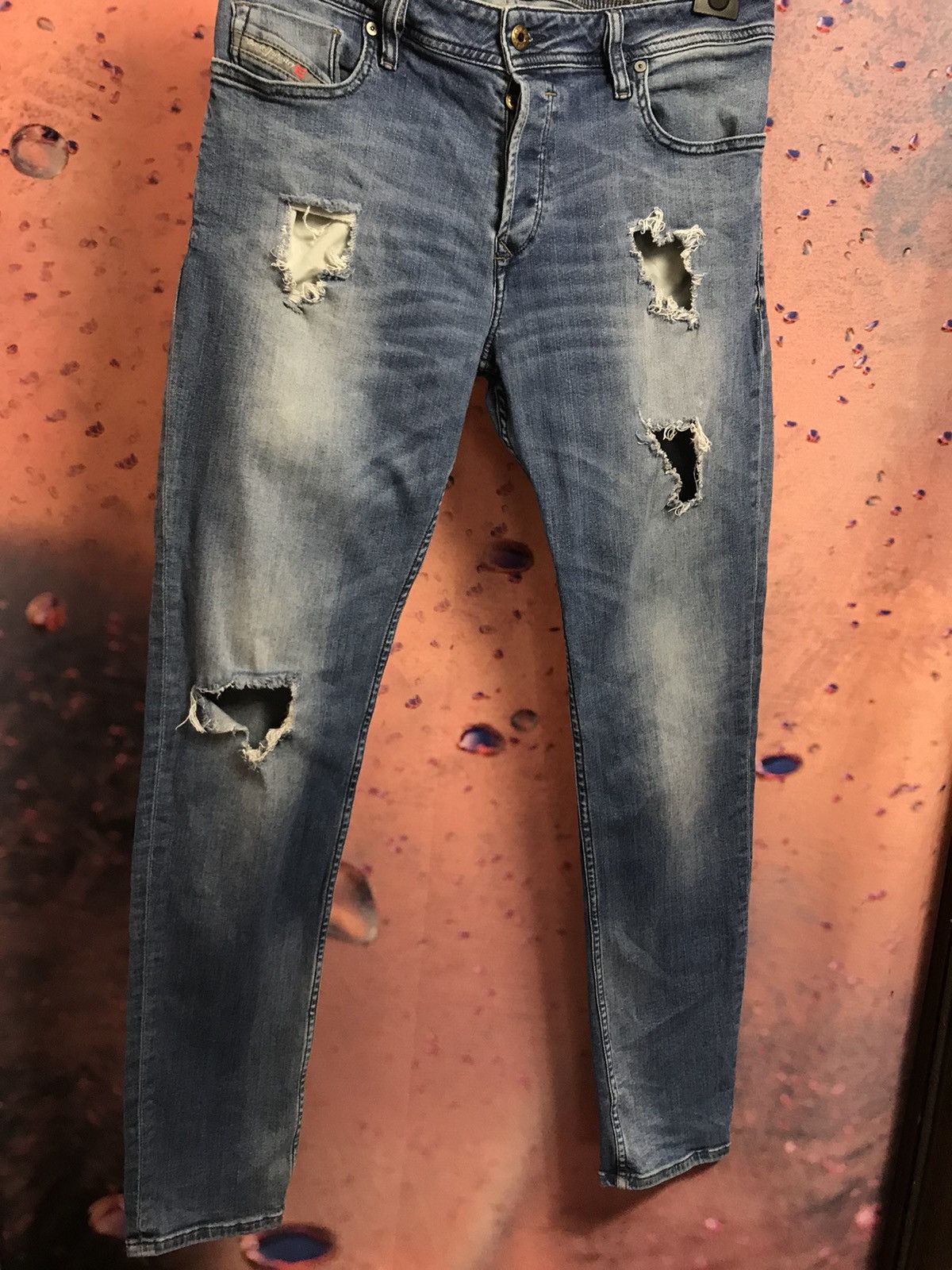 Diesel Diesel Sleenker luxury streetwear distressed jeans Size US 34 / EU 50 - 2 Thumbnail