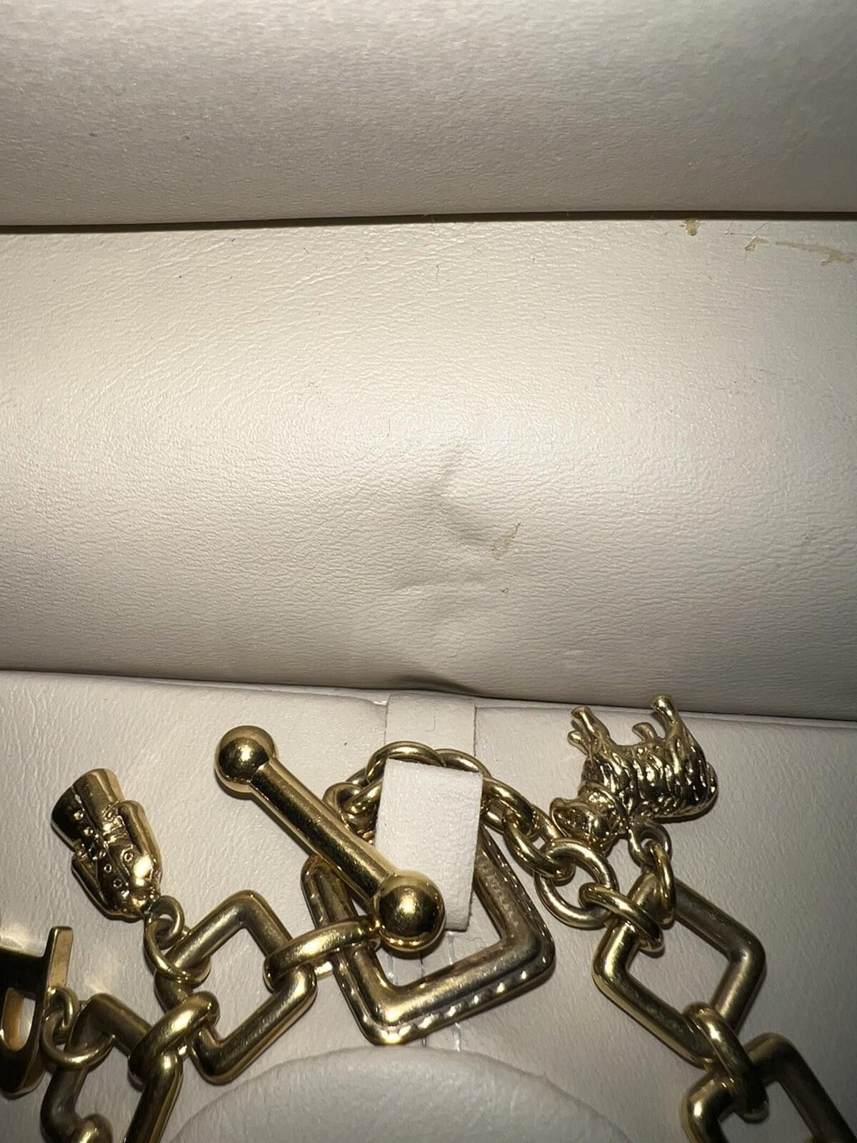 Burberry BURBERRY Gold Plated Charm Bracelet Watch RARE w/ Box Size ONE SIZE - 8 Thumbnail