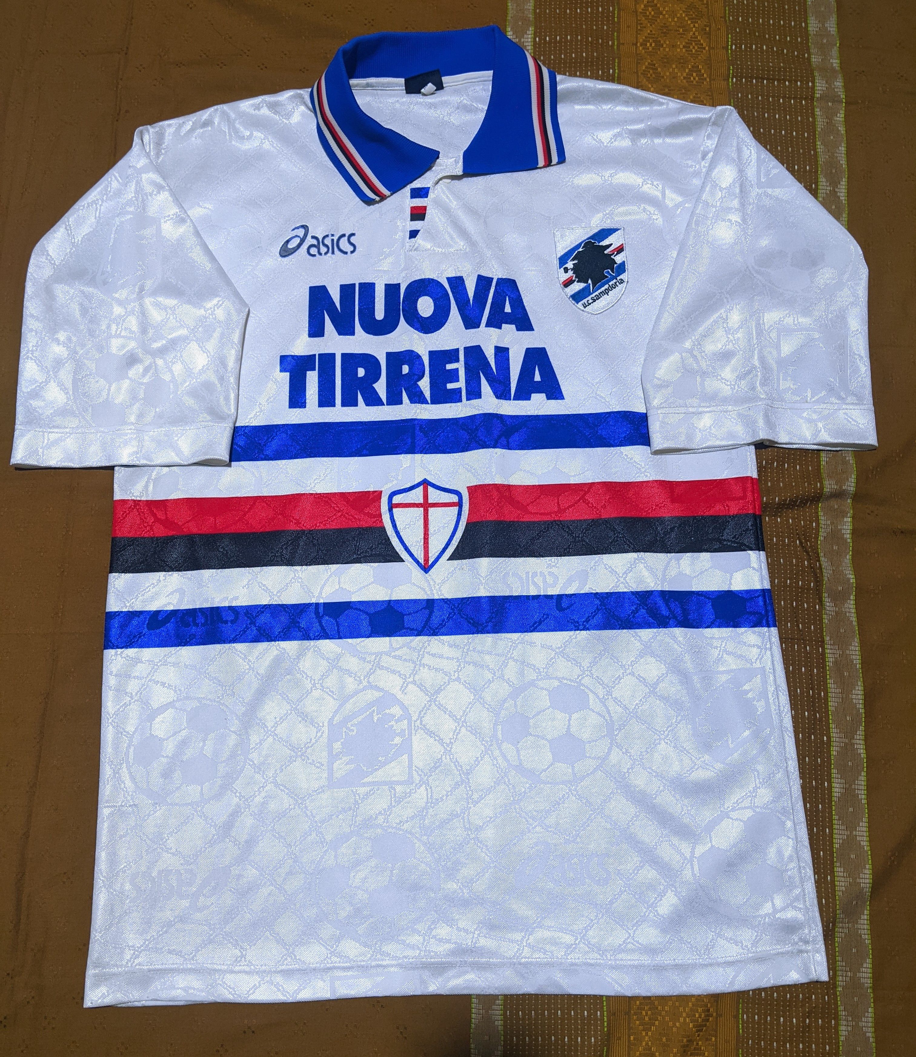 Asics Sampdoria 95-96 away Jersey football shirt Size US M / EU 48-50 / 2 - 1 Thumbnail