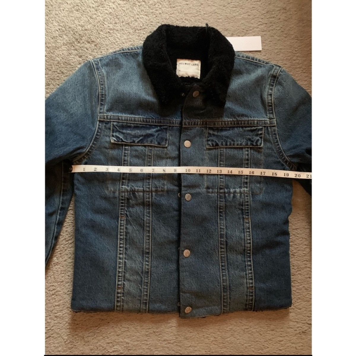 Helmut Lang HELMUT LANG CROPPED SHERPA FLEECE DENIM JACKET Size US S / EU 44-46 / 1 - 5 Thumbnail