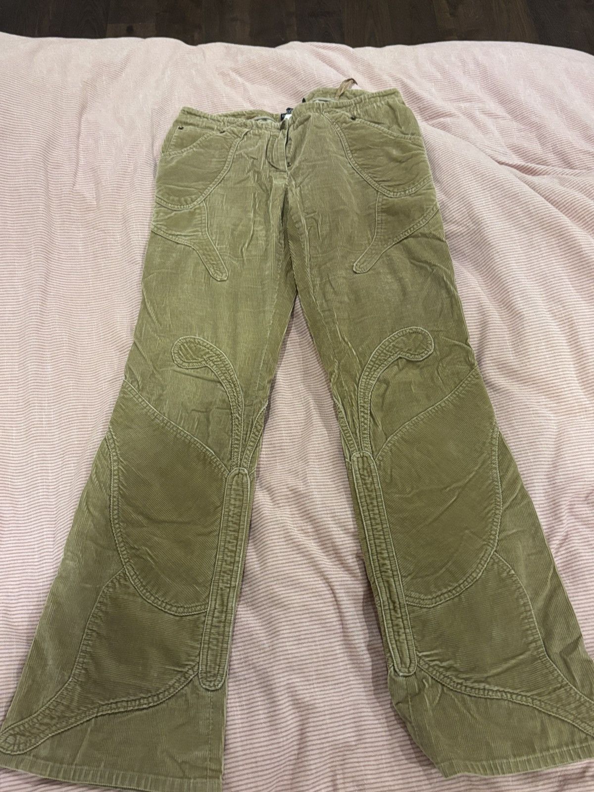 Dolce & Gabbana Dolce & Gabanna corduroy biege buttery patch work pants Size 26" / US 2 / IT 38 - 1 Thumbnail