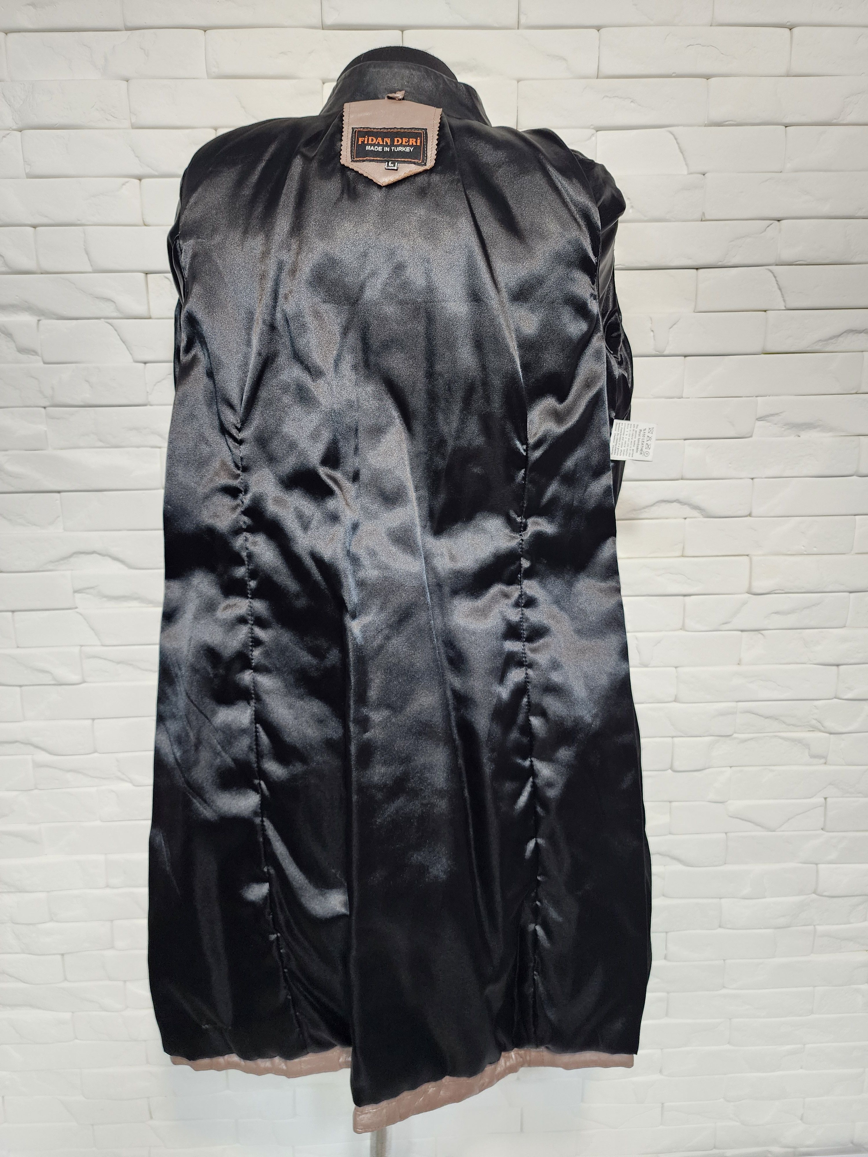 Designer Women's gray leather jacket. Size L / US 10 / IT 46 - 7 Thumbnail