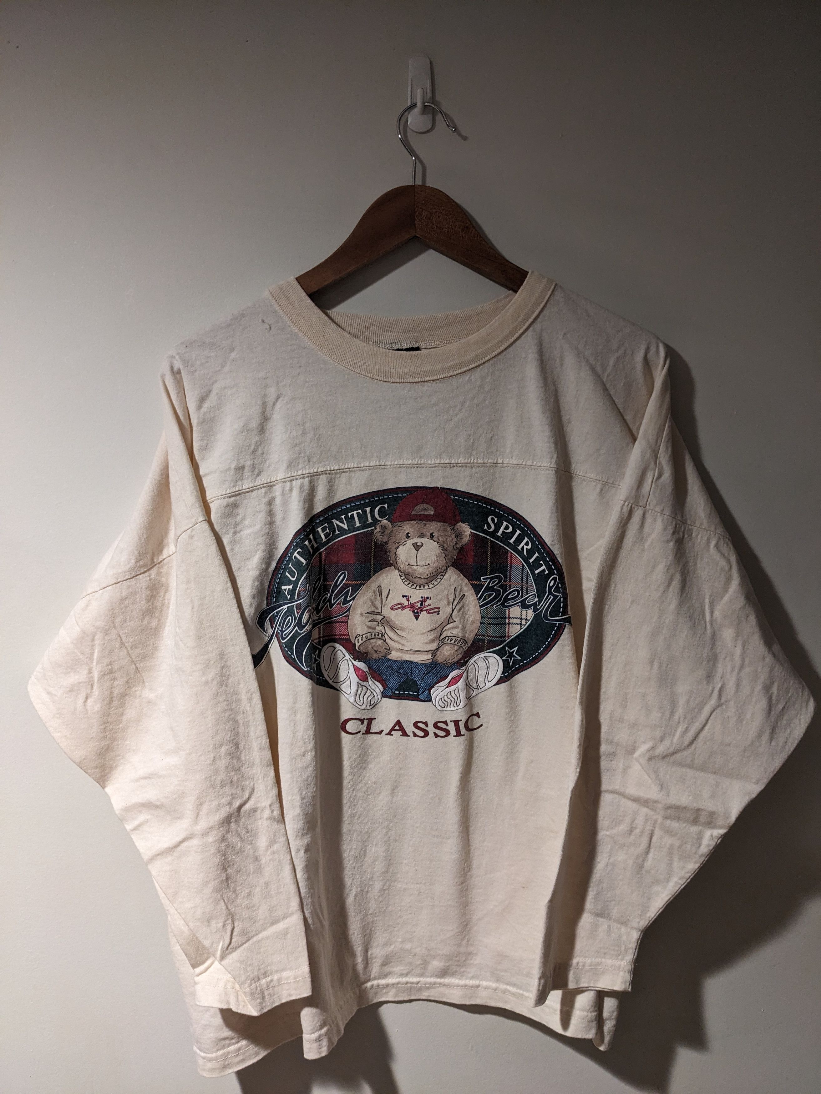 Tommy Hilfiger × Vintage Vintage 90s Teddy Bear Authentic Spirit Classic Long-Sleeve Size US XXL / EU 58 / 5 - 1 Thumbnail