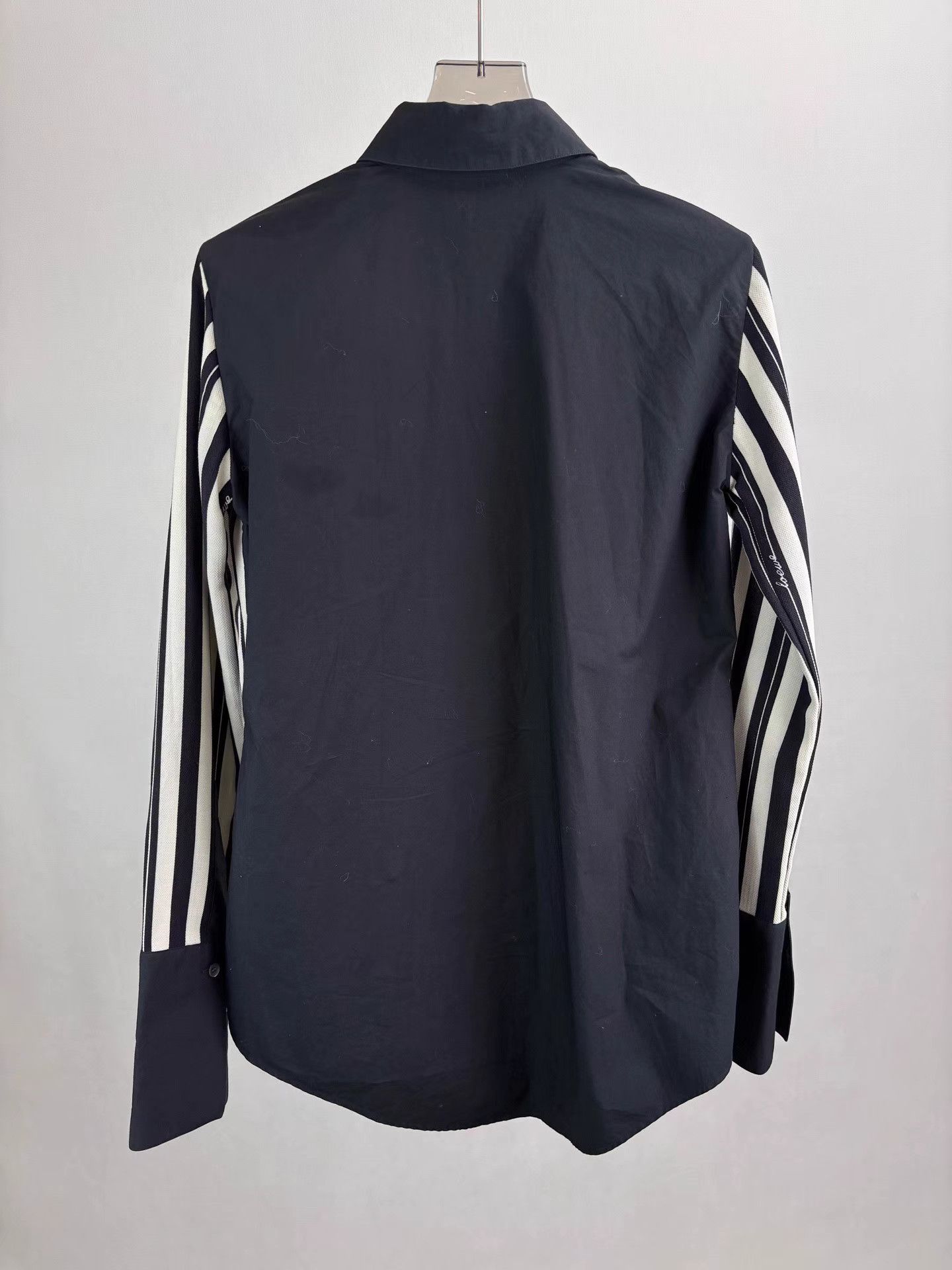 Loewe LOEWE Black and White Striped Wool Long-Sleeve Shirt K1 Size S / US 4 / IT 40 - 2 Thumbnail