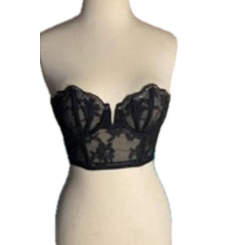 Victoria's Secret Romantic Floral Lace Corset Bustier Black Victoria’s Secret Size ONE SIZE - 2 Thumbnail