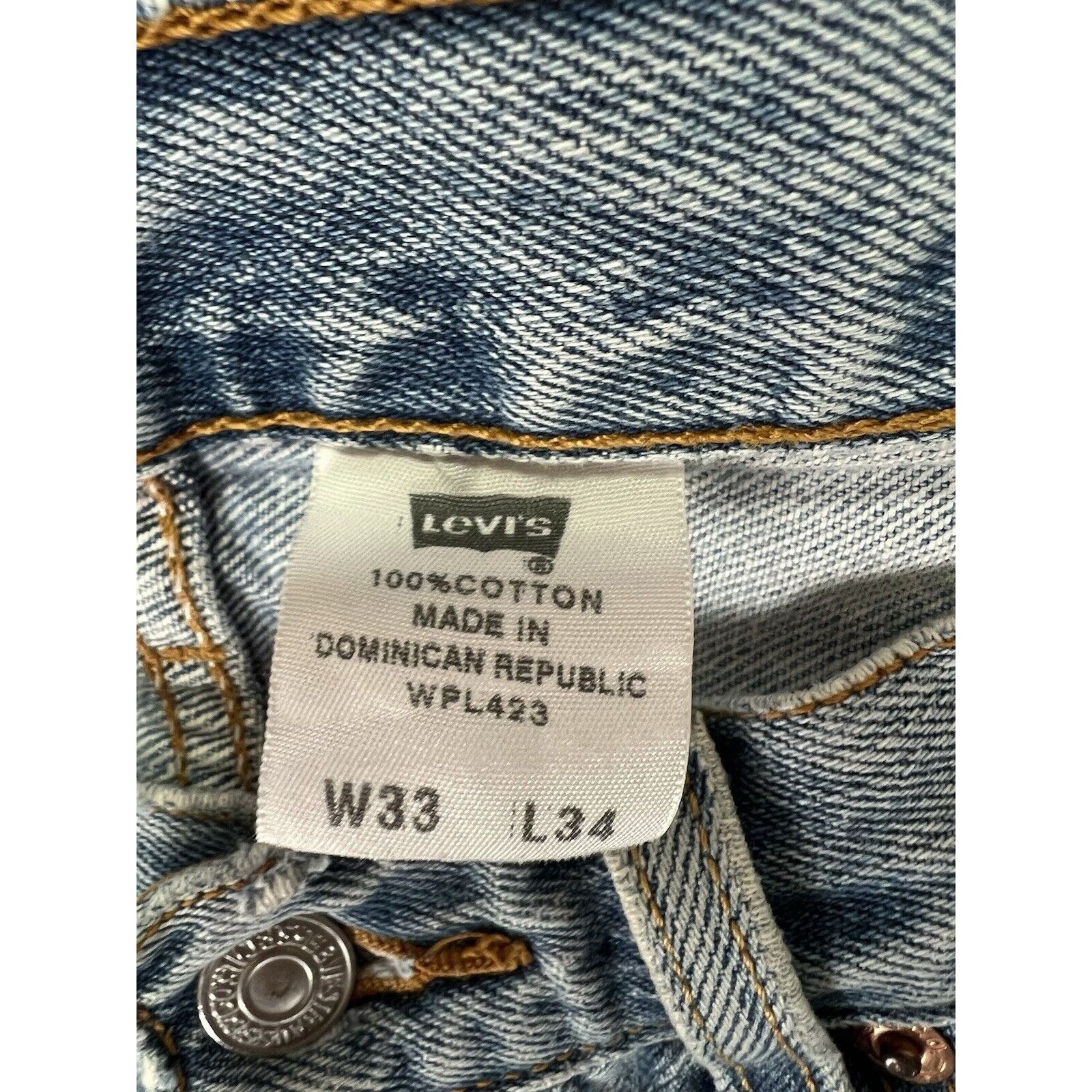 Levi's Vintage Levi’s 501 Blue Denim Jeans Size 33x34 Medium Wash Size US 33 - 4 Thumbnail